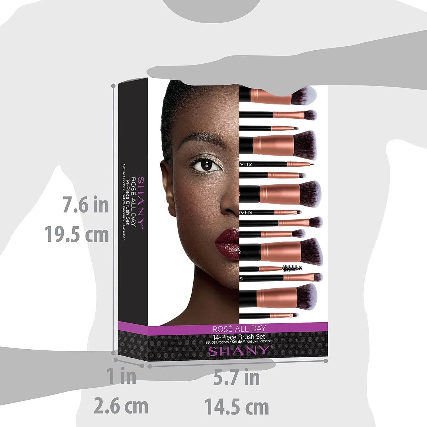 Set de Pinceles de Maquillaje SHANY Oro Rosado 14 Piezas