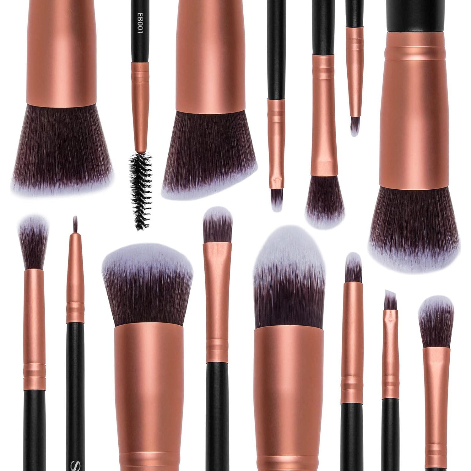 Set de Pinceles de Maquillaje SHANY Oro Rosado 14 Piezas