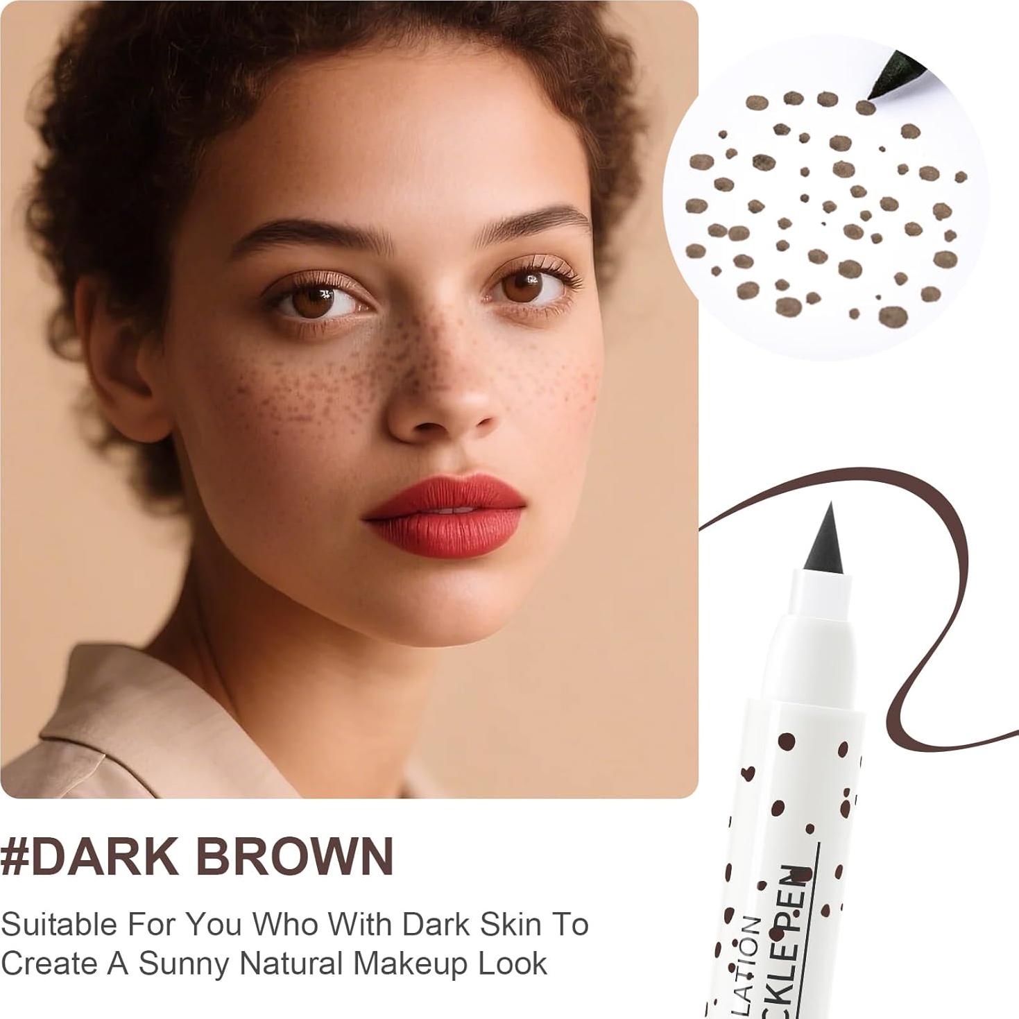 Bolígrafo de Pecas Falsas Fanterday Marrón Oscuro Impermeable