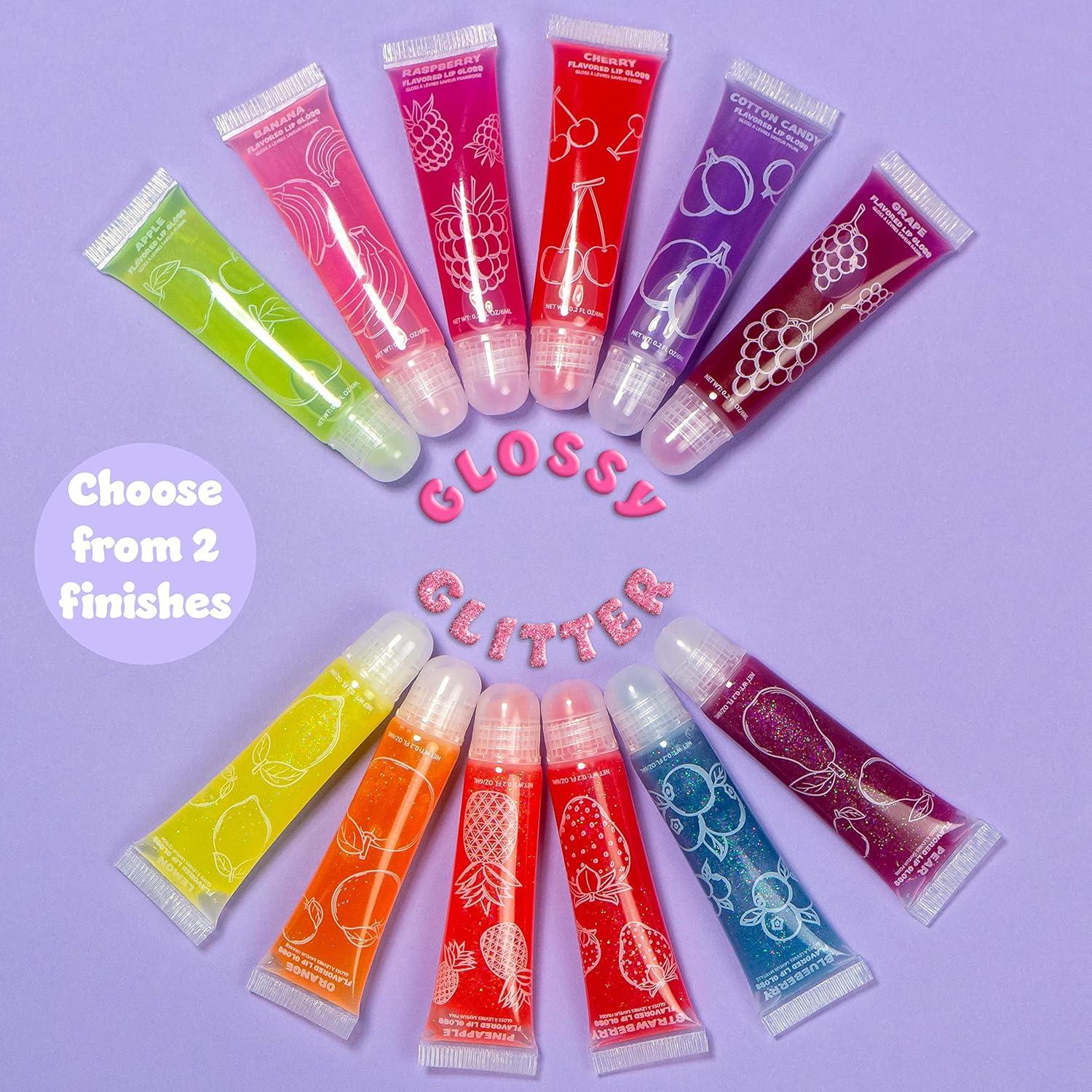 Set de 12 Brillos Labiales Frutales Expressions - No Tóxicos