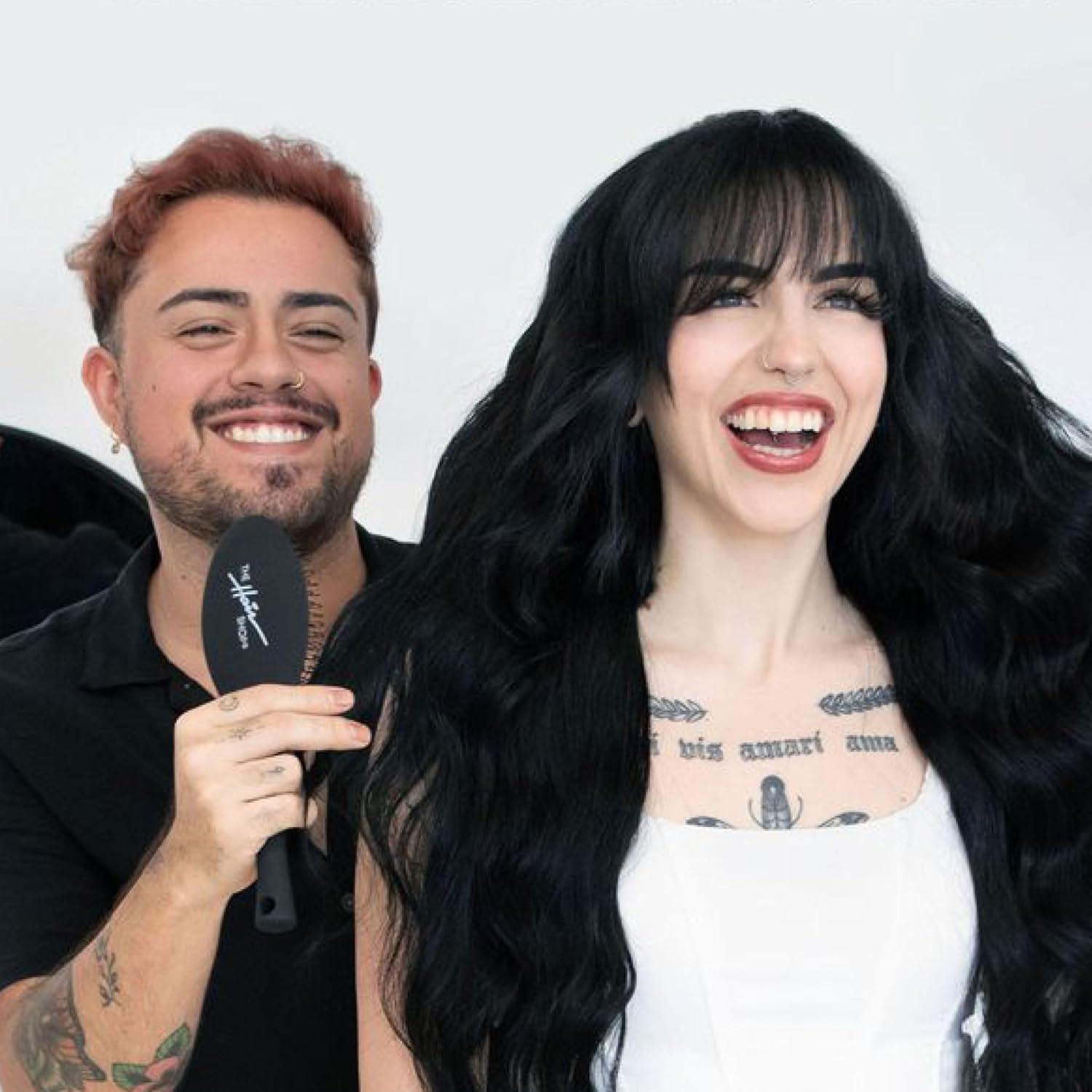 Cepillo de Bucle Negro The Hair Shop - Profesional para Extensiones