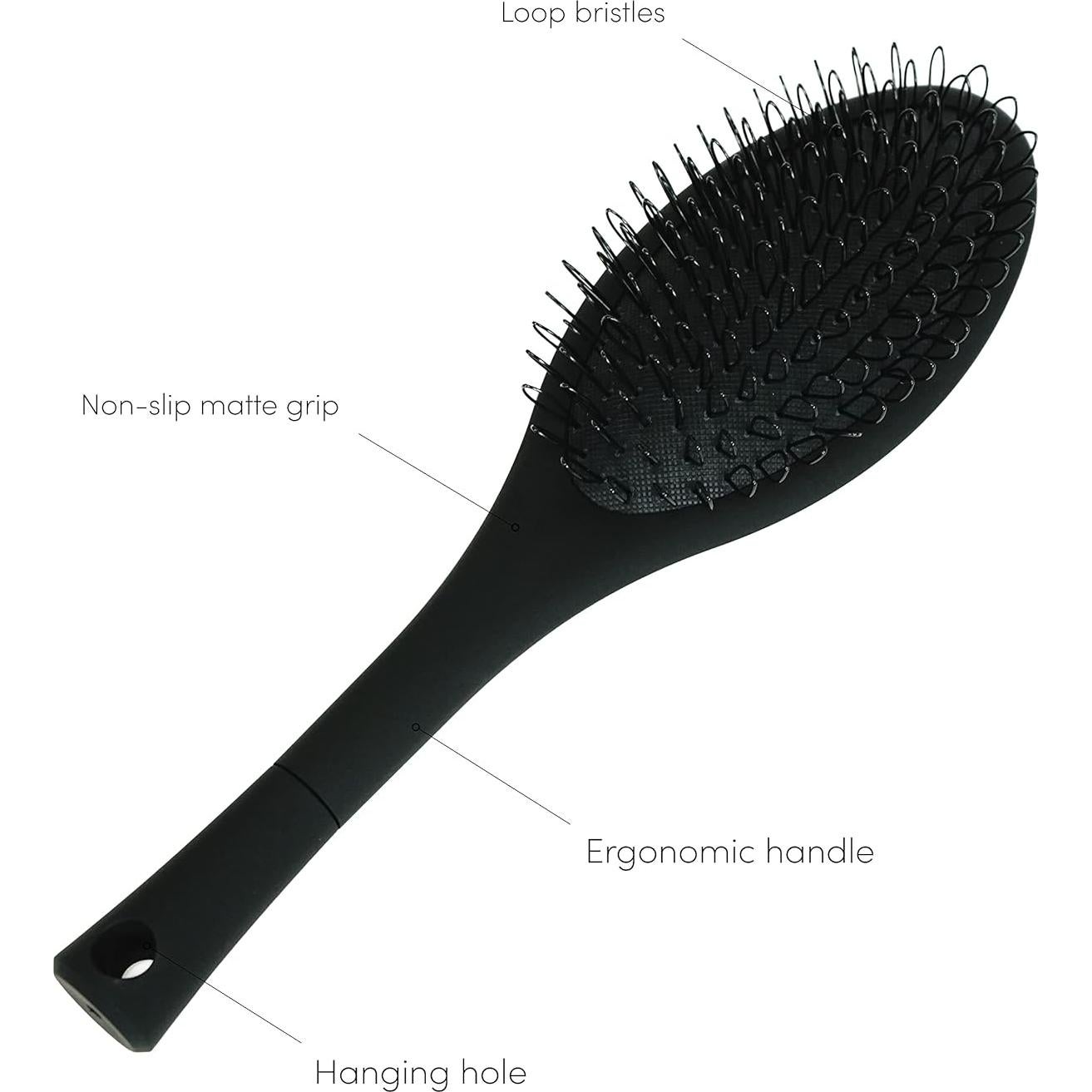 Cepillo de Bucle Negro The Hair Shop - Profesional para Extensiones