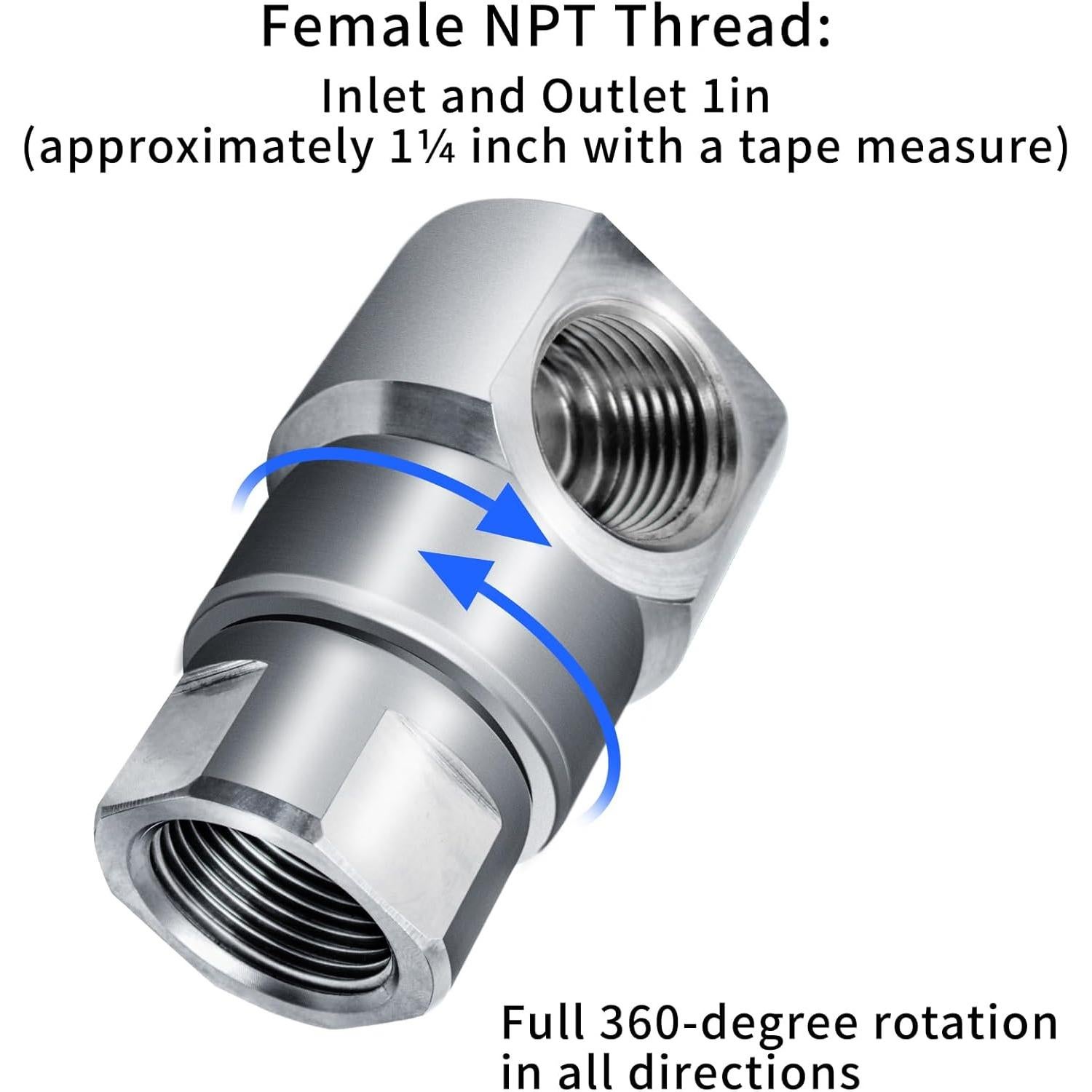 Carrete de Manguera 1" FXF Alater - Acero Inoxidable ISO 9001