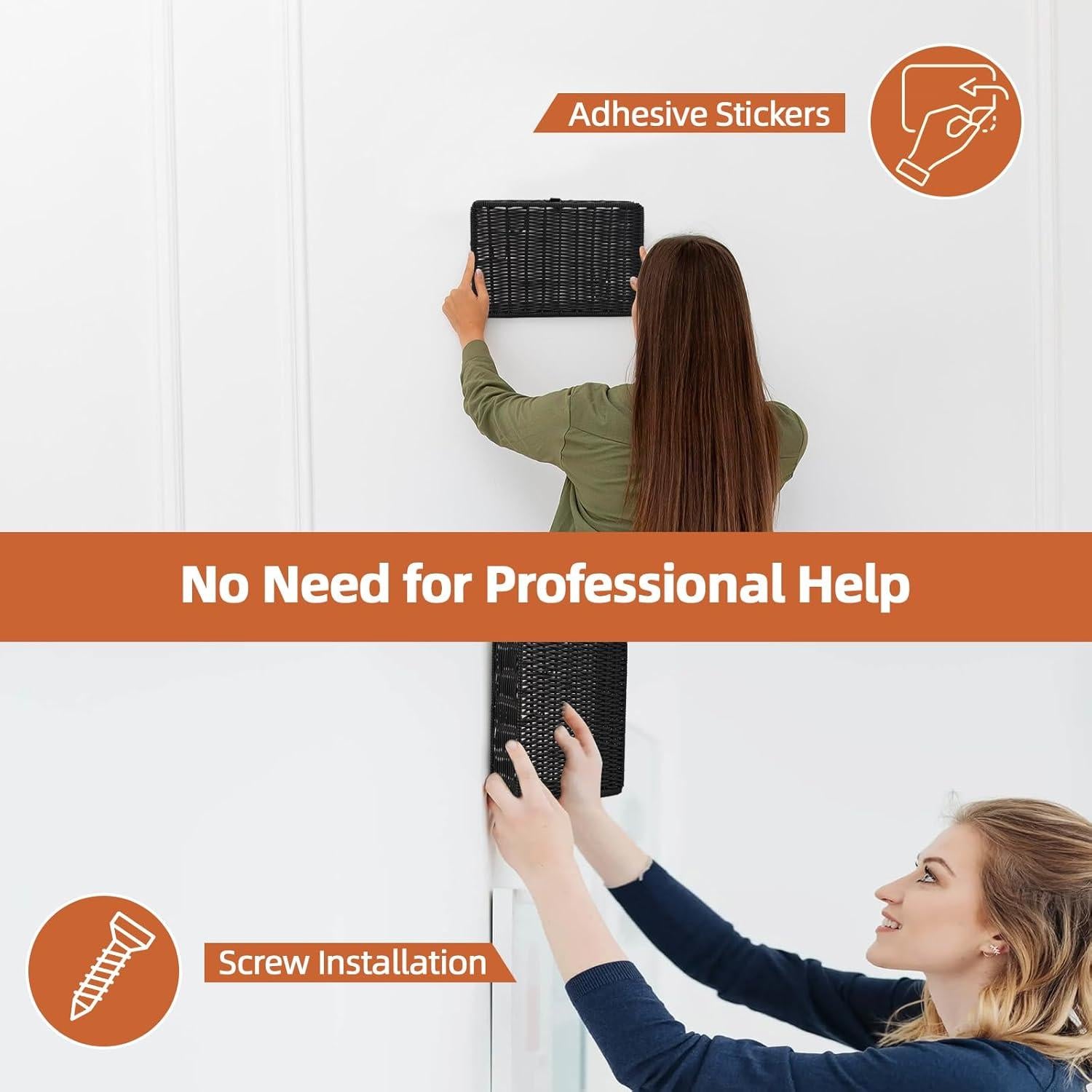 Caja Cubierta Timbre de Puerta QQKISSSKY Negro 25.4x17.8x7.6cm