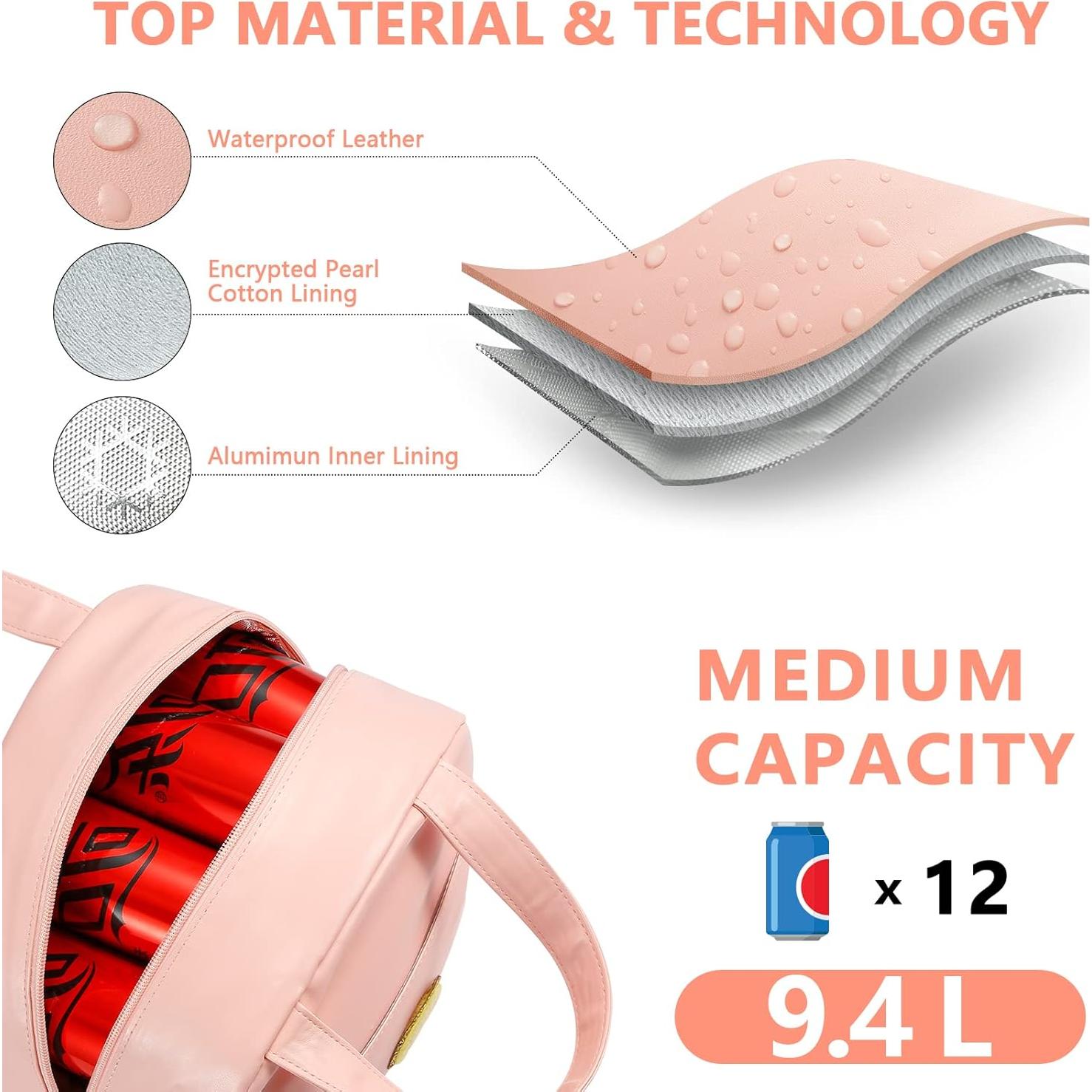 Bolsa de Almuerzo Aislada POETIC WREATH Rosa 9.4L