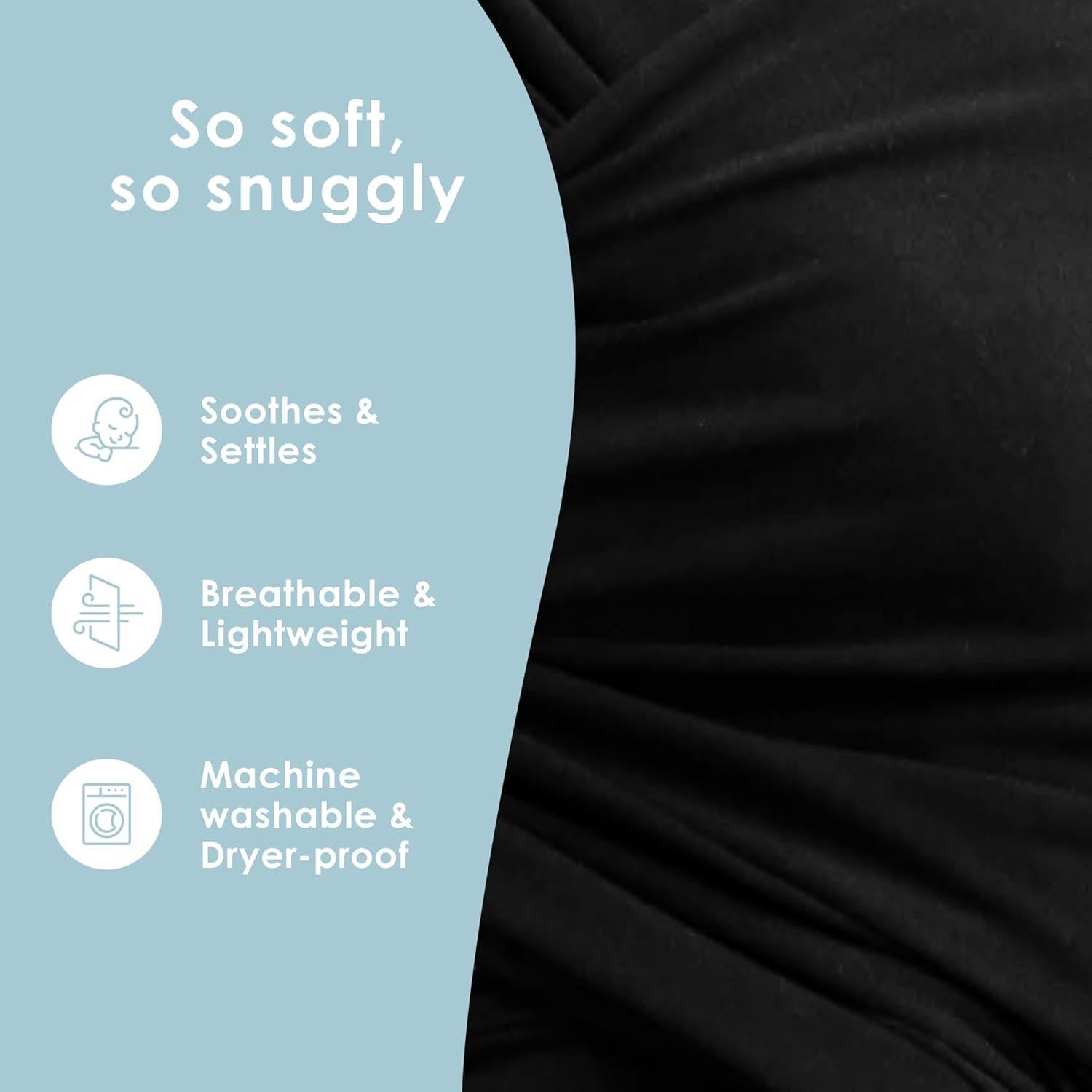 Fular Ergonómico Sleepy Wrap para Bebés 3.2-15.9 kg Negro