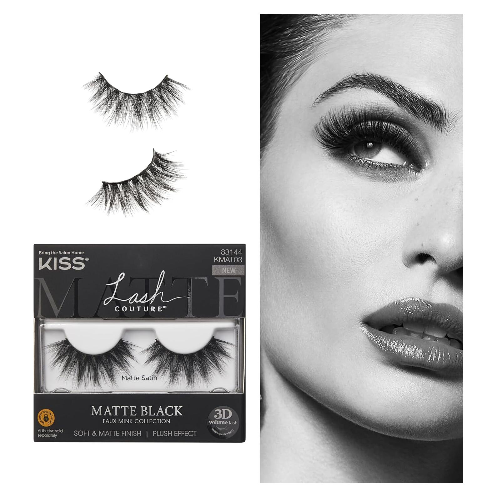 Pestañas Postizas KISS Lash Couture 3D Satinado Mate 16 mm