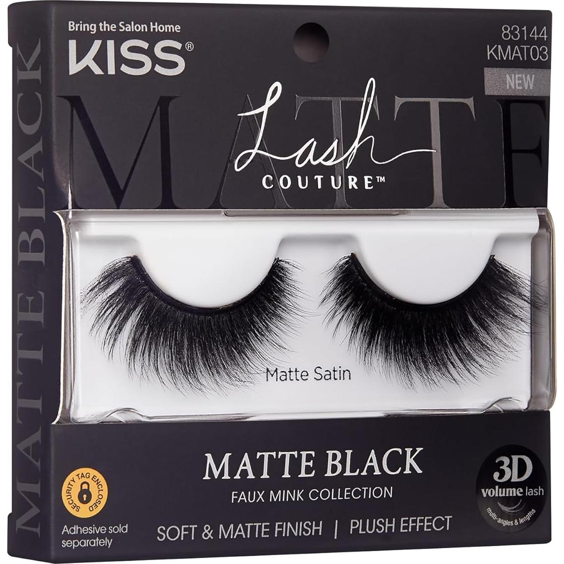 Pestañas Postizas KISS Lash Couture 3D Satinado Mate 16 mm