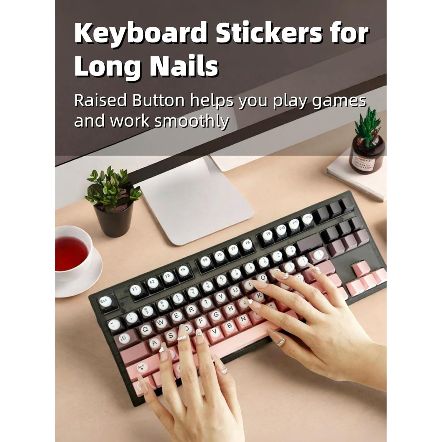 Calcomanías de Teclado Silicona Elevadas 64PCS - Virsomier