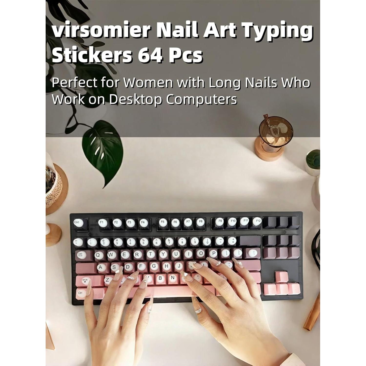 Calcomanías de Teclado Silicona Elevadas 64PCS - Virsomier