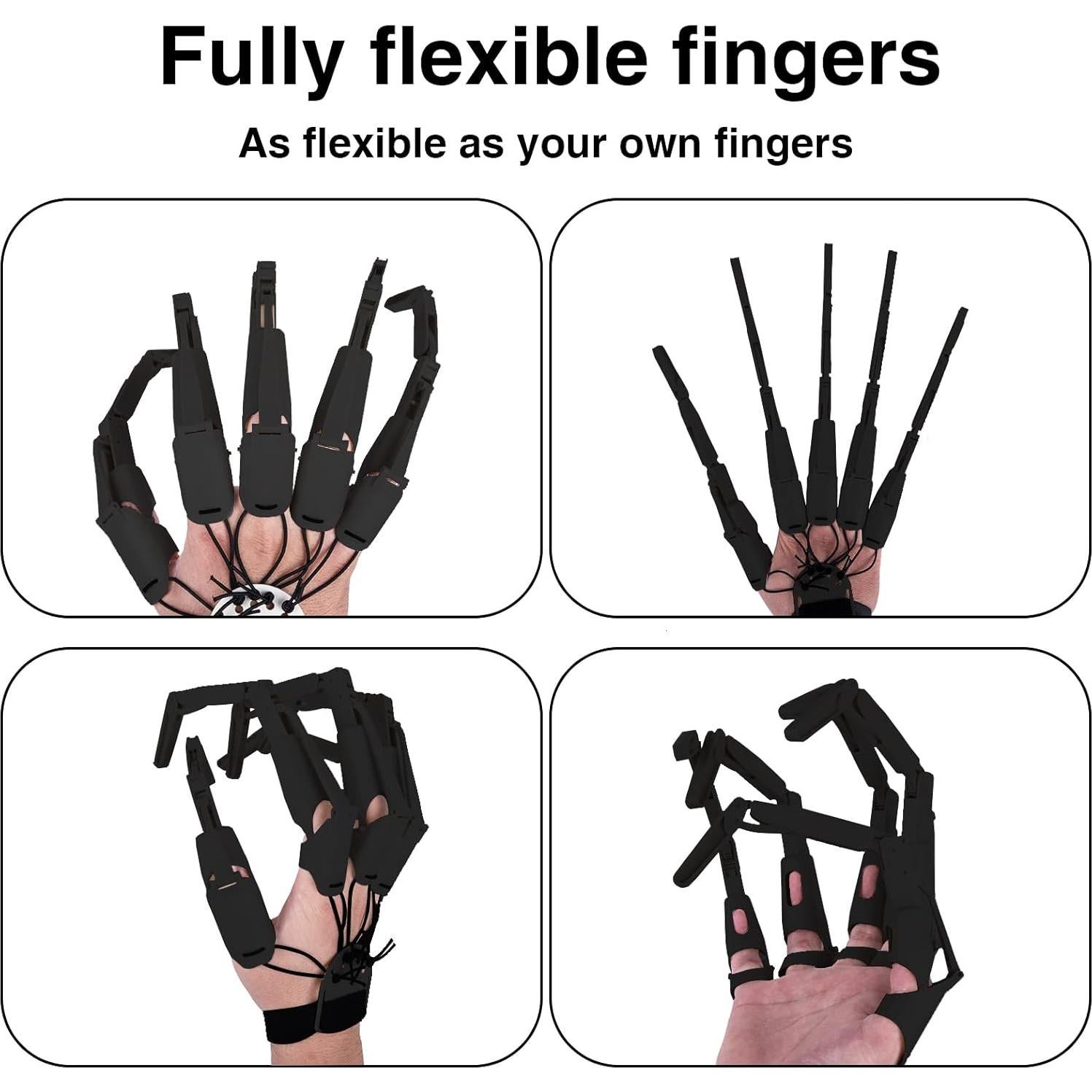 Dedo Articulado Halloween Moonoom - Guantes Flexibles Esqueléticos