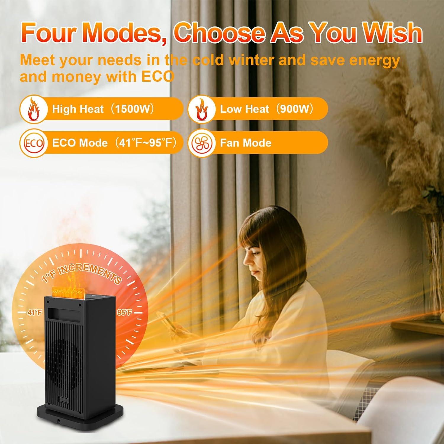 Calentador de Espacio Beautyfan 1500W con Humidificador y Oscilación