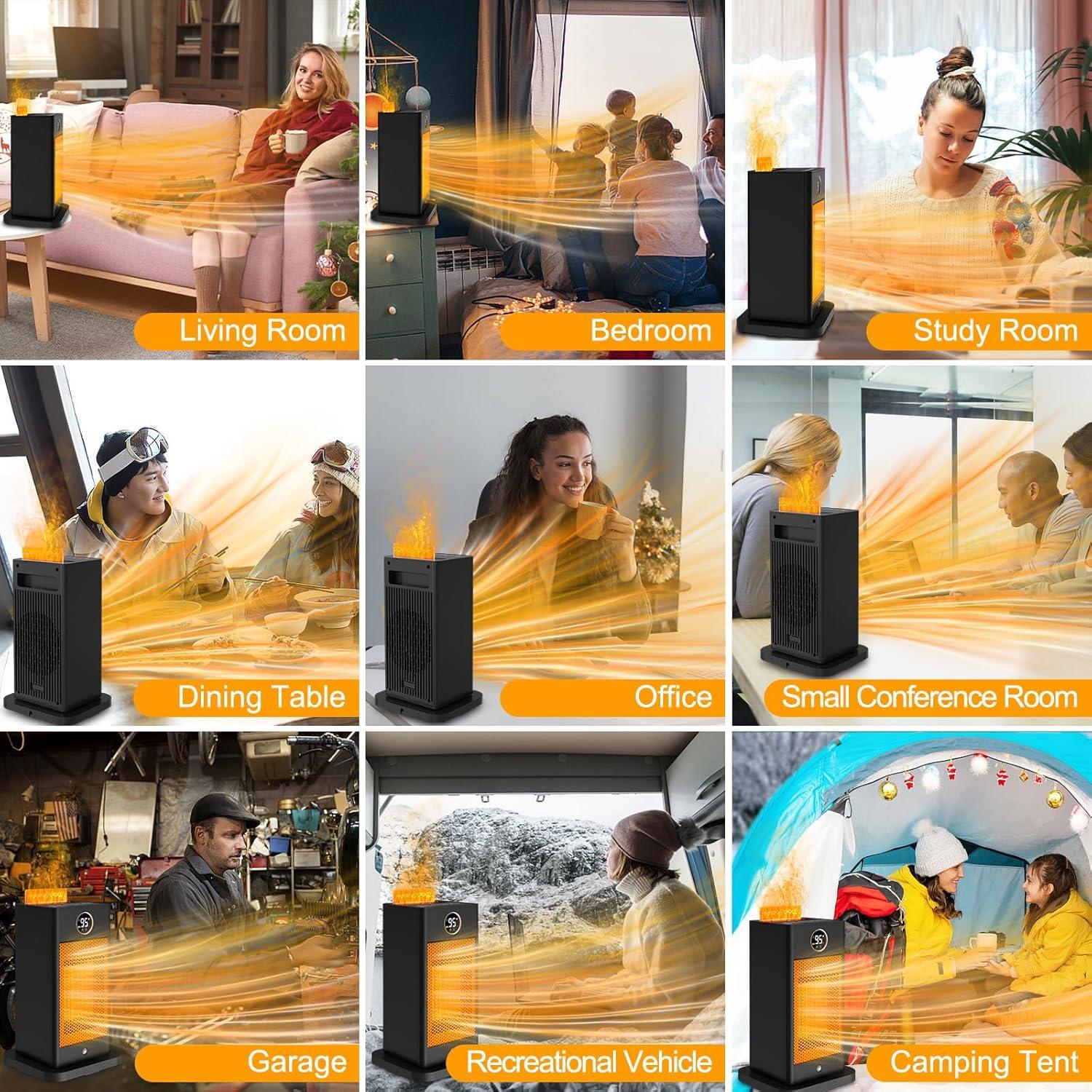 Calentador de Espacio Beautyfan 1500W con Humidificador y Oscilación