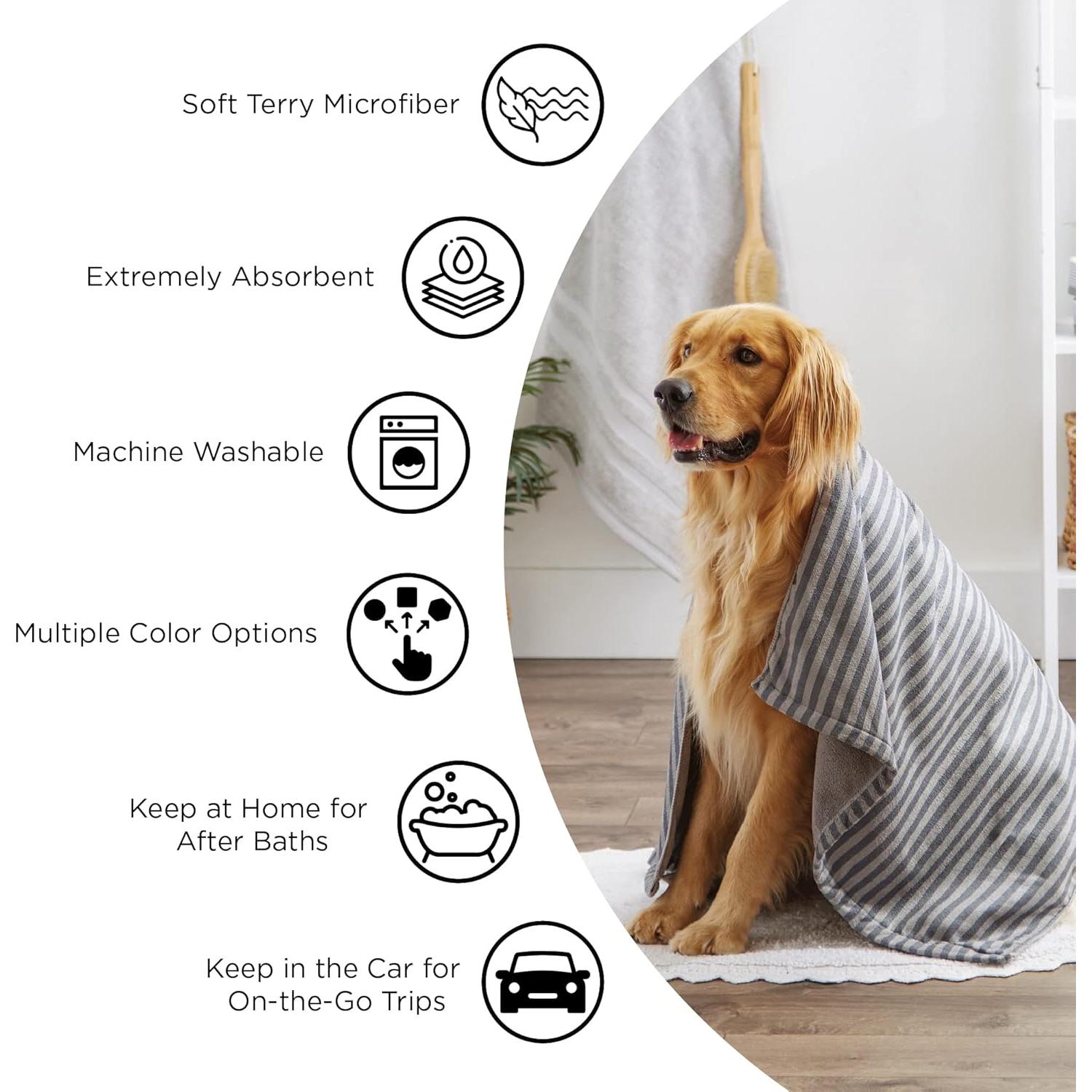 Set de 3 Toallas de Microfibra para Mascotas Bone Dry 38x76 cm