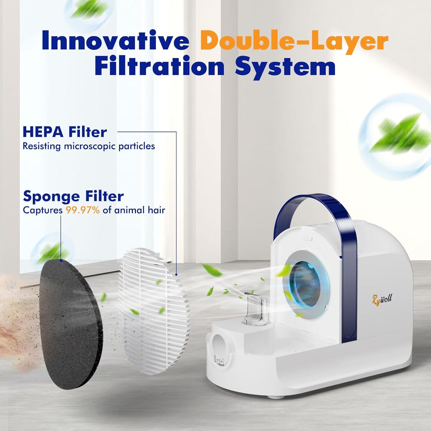 Kit de Aseo para Perros Rywell PG10 1.5L Aspiradora 12000Pa