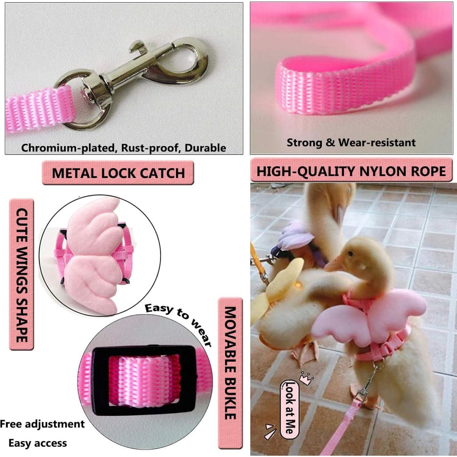 Arnés y Correa Ajustable QBLEEV para Pasear Patos y Pollos