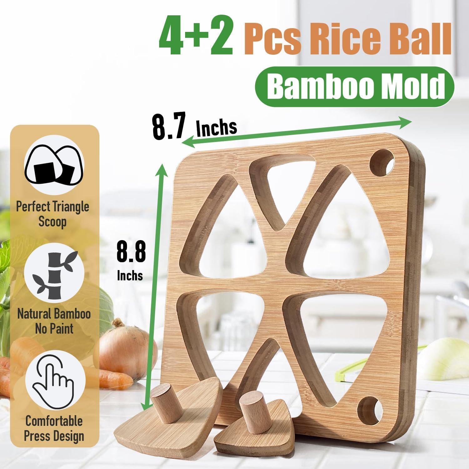 Juego de Moldes de Arroz Onigiri Tuiiopoli - Bambú Grande