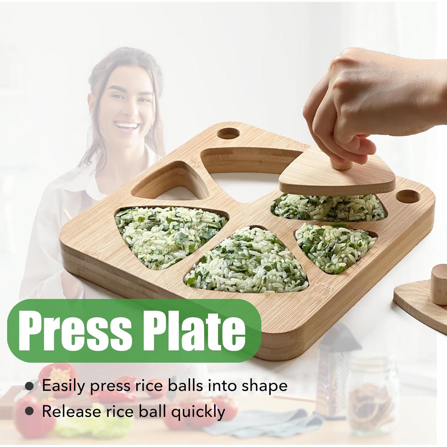 Juego de Moldes de Arroz Onigiri Tuiiopoli - Bambú Grande