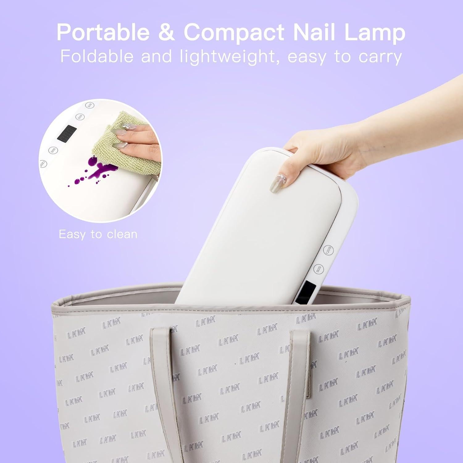 Lámpara de Uñas UV Madenia con Reposabrazos y Guantes, 25cm