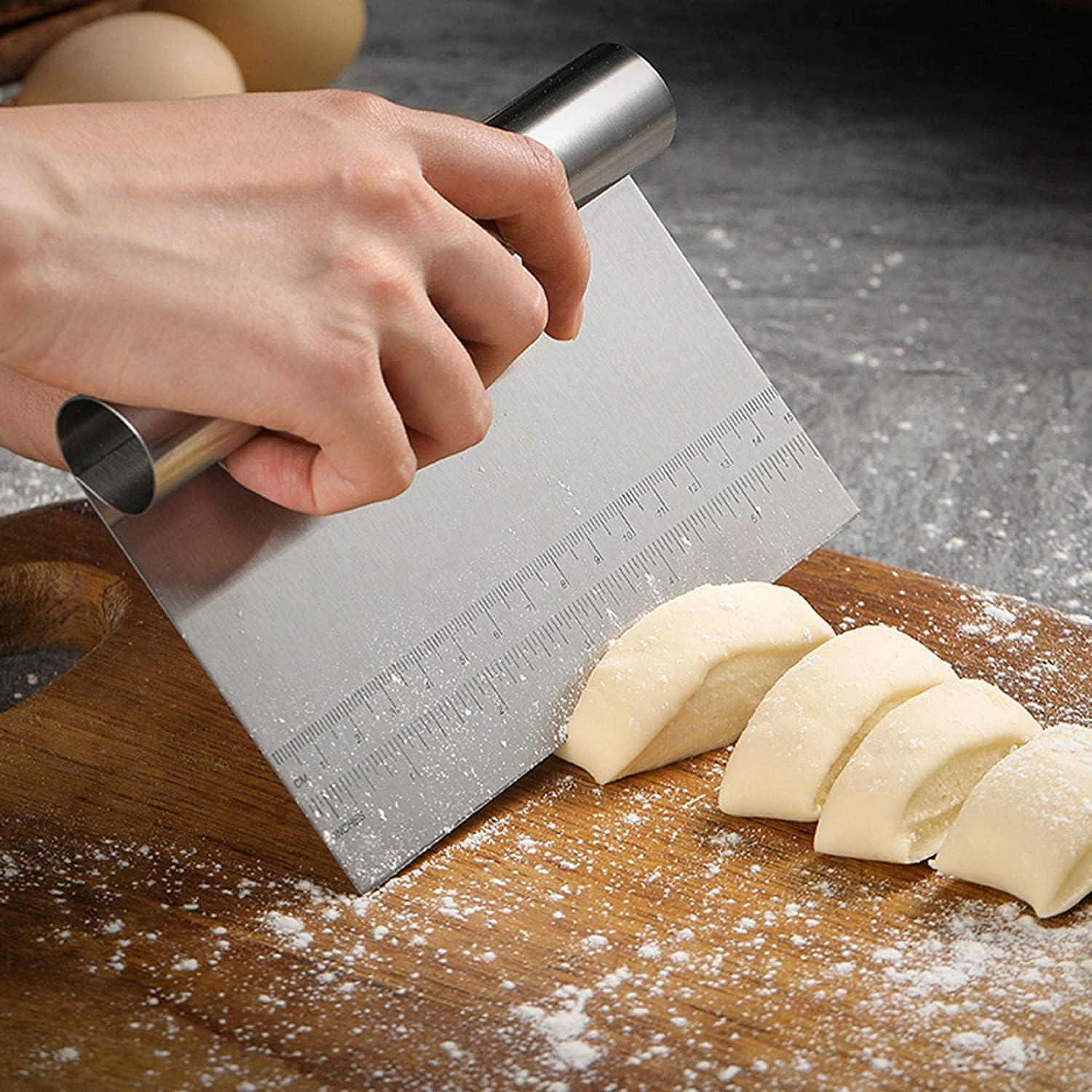 Juego de Herramientas para Pizza Qitdathn 3 Piezas - Rodillo, Docker y Cortador