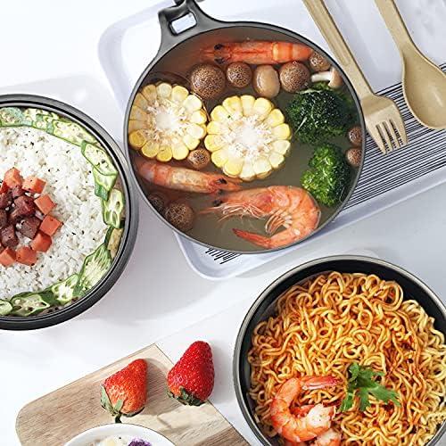 Juego de Tazones de Ramen Lshfwn 3 Piezas Negro 1000ml