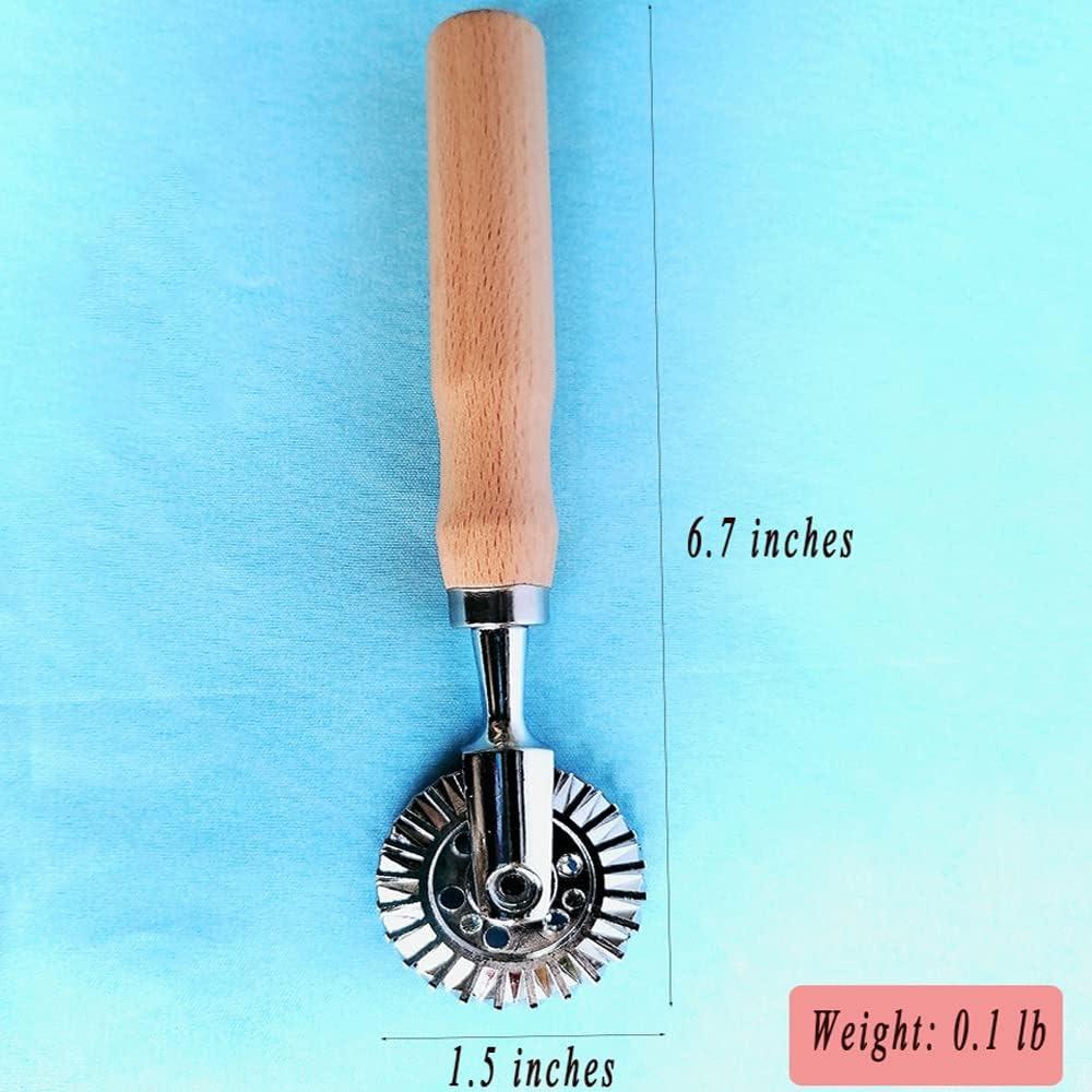 Cortador de Rueda para Pastelería MTOMDY 17 cm Mango Madera