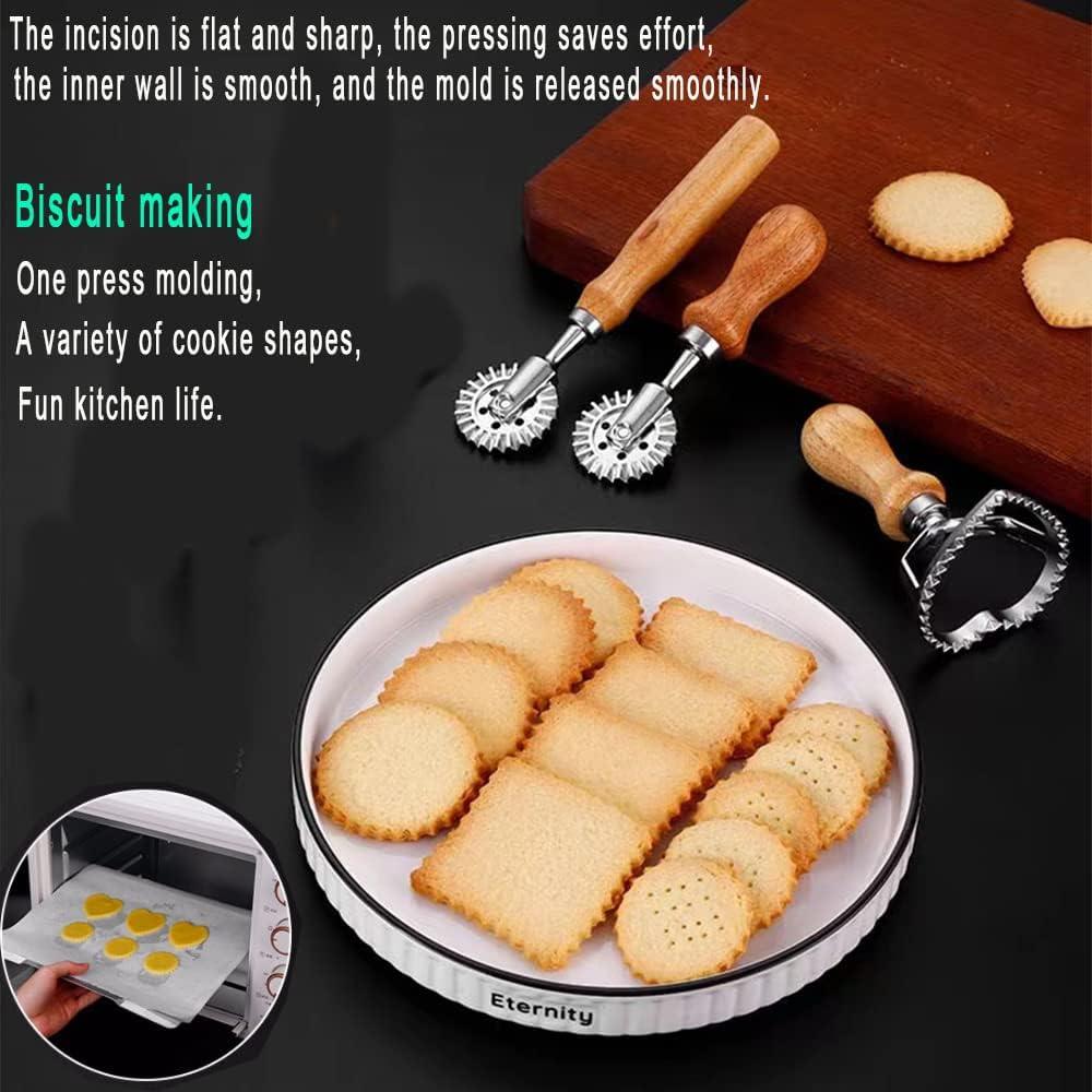 Cortador de Rueda para Pastelería MTOMDY 17 cm Mango Madera