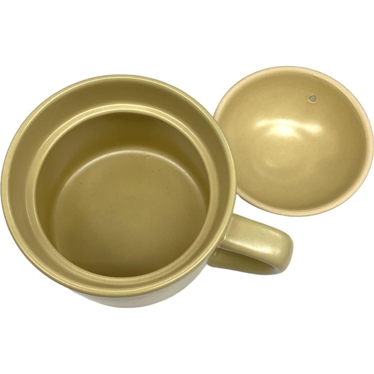 Cocedor de Arroz Microondas Daiso 1 Taza Cerámica Beige