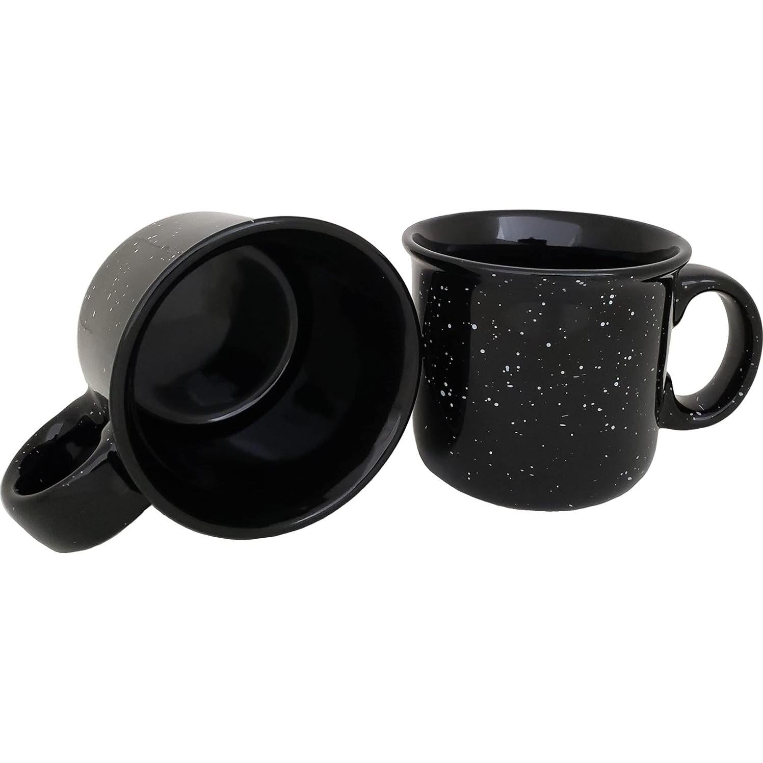 Set de 4 tazas de cerámica negra 396ml Essential Drinkware