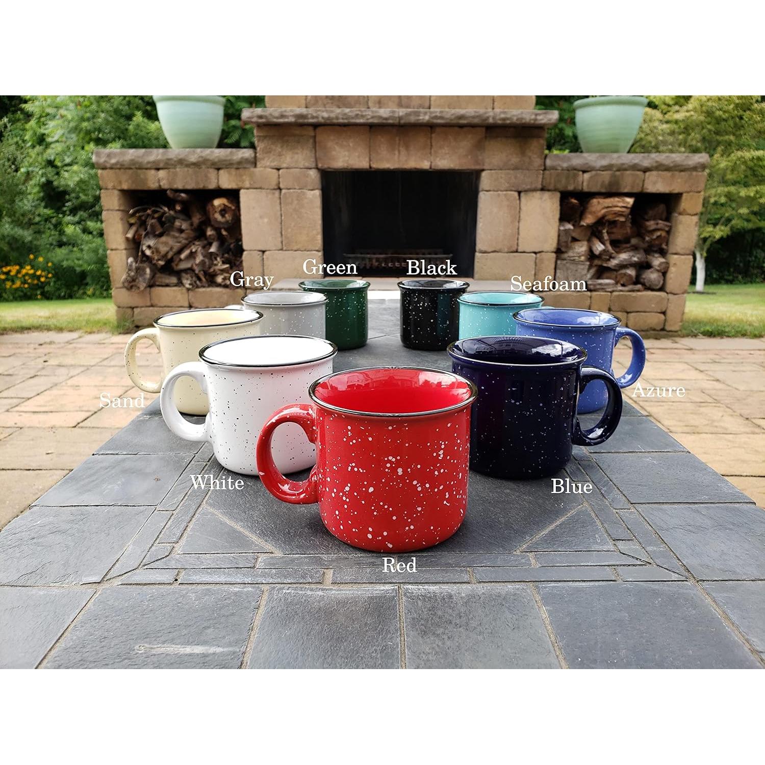 Set de 4 tazas de cerámica negra 396ml Essential Drinkware