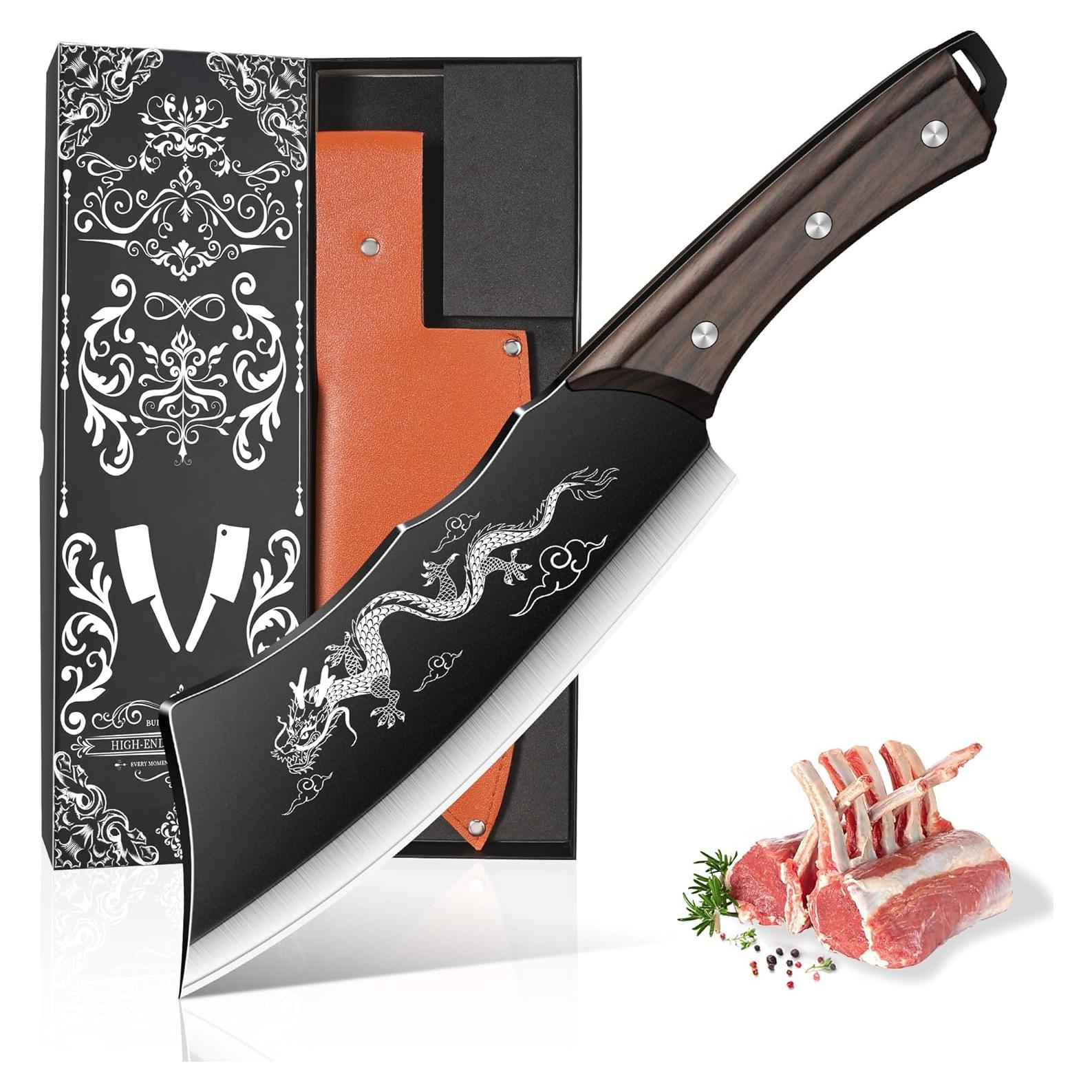 Cuchillo de Carnicero Plys 20.32 cm Acero Inoxidable con Funda