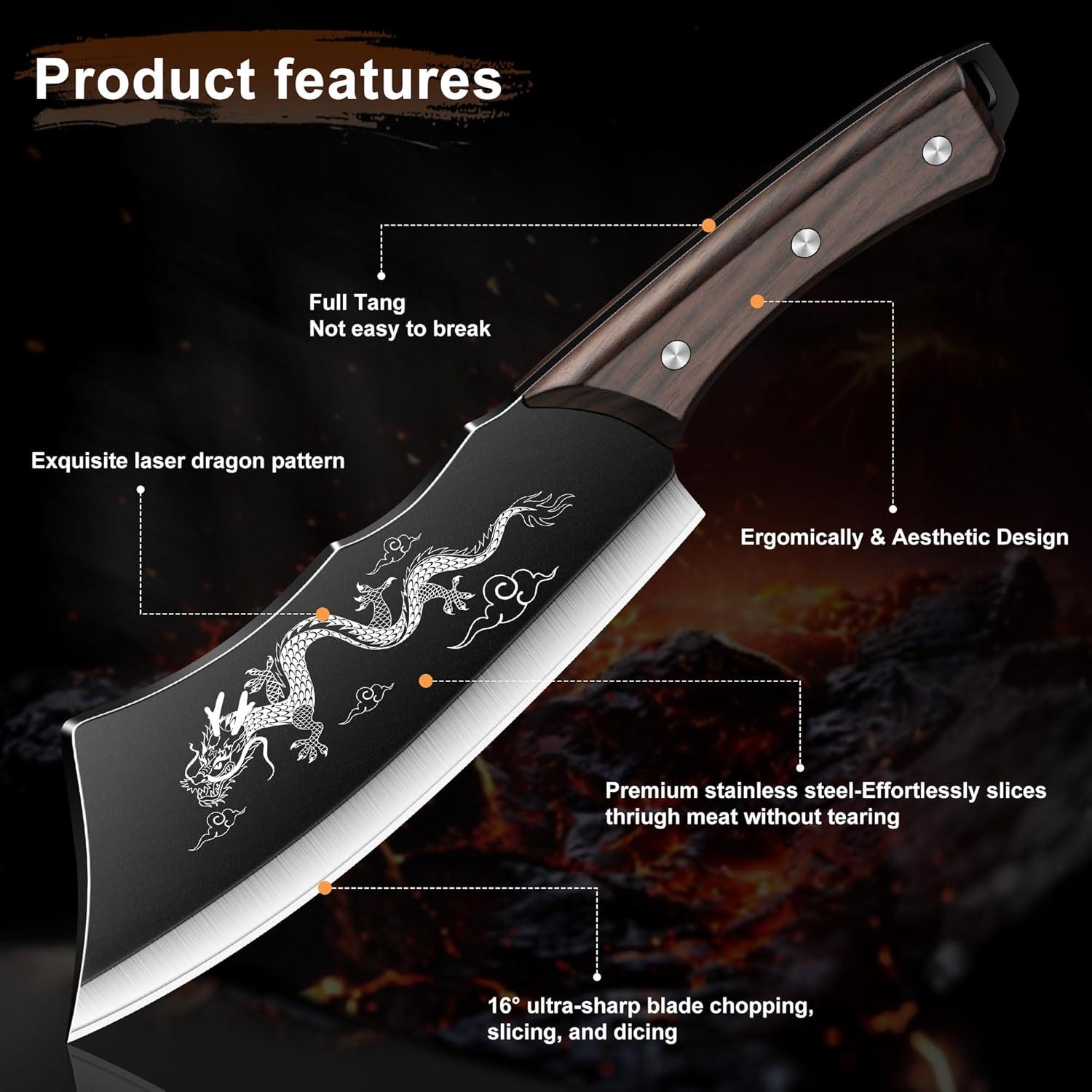 Cuchillo de Carnicero Plys 20.32 cm Acero Inoxidable con Funda