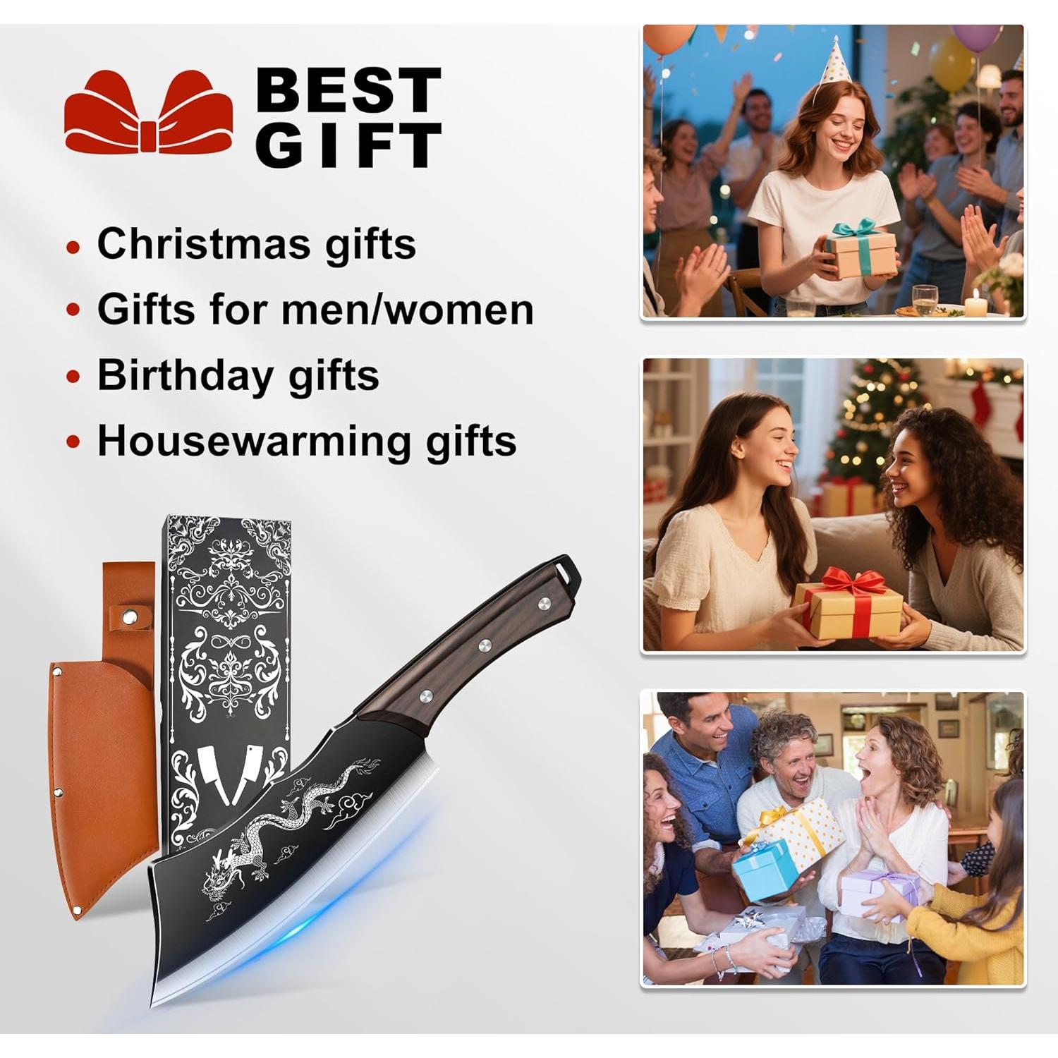 Cuchillo de Carnicero Plys 20.32 cm Acero Inoxidable con Funda