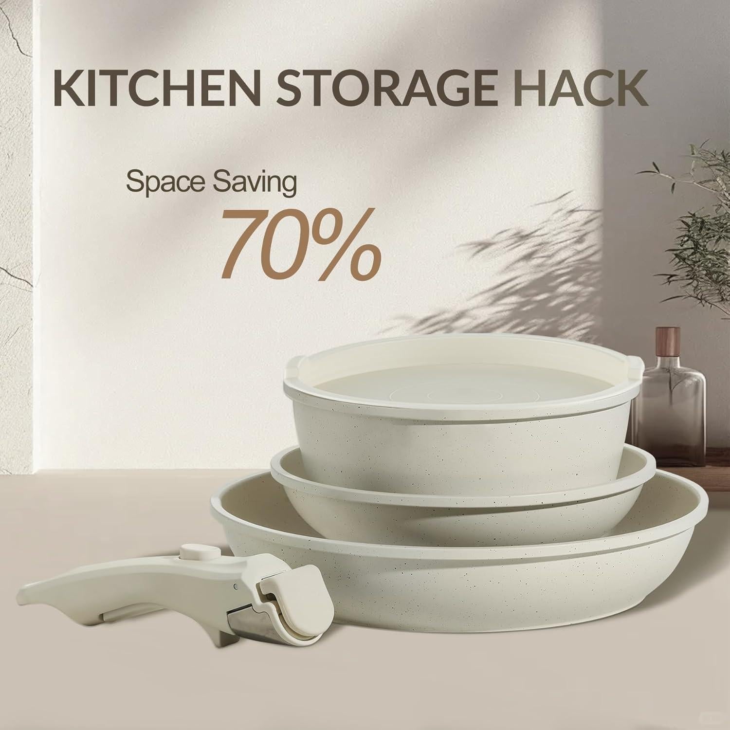 Juego de Utensilios de Cocina BECIGAR 8 Piezas Cerámica Antiadh.