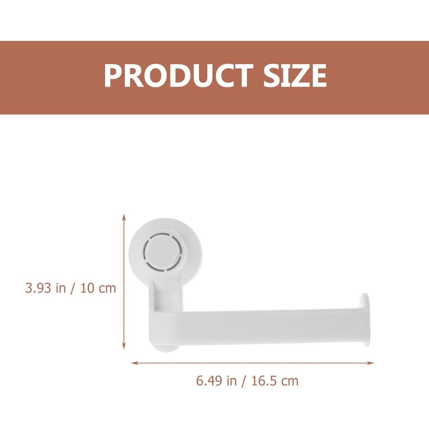 Soporte de Papel Higiénico de Ventosa Operitacx Blanco ABS