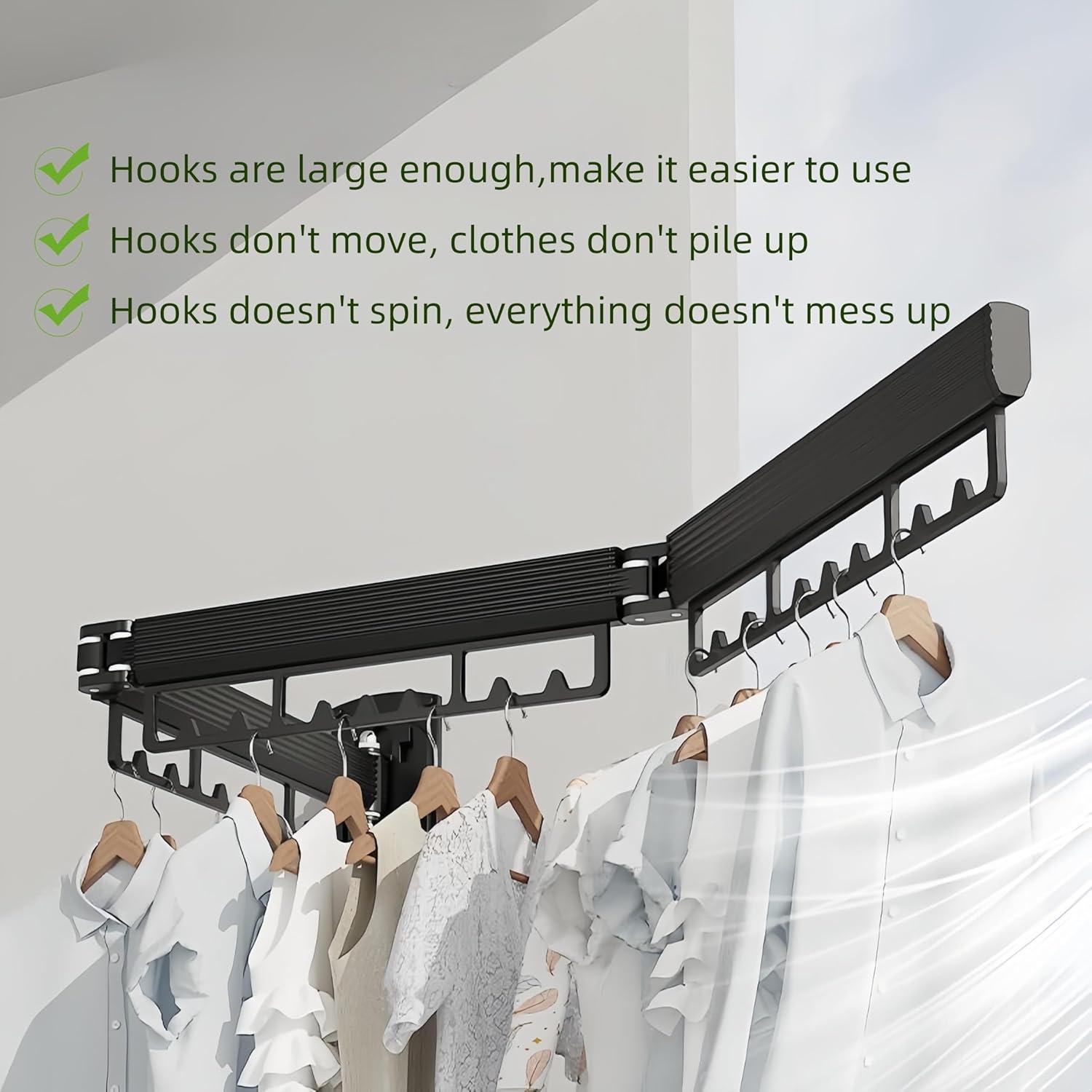 Estante de Secado Plegable Puixieom Gris 36.3 kg Montaje Pared