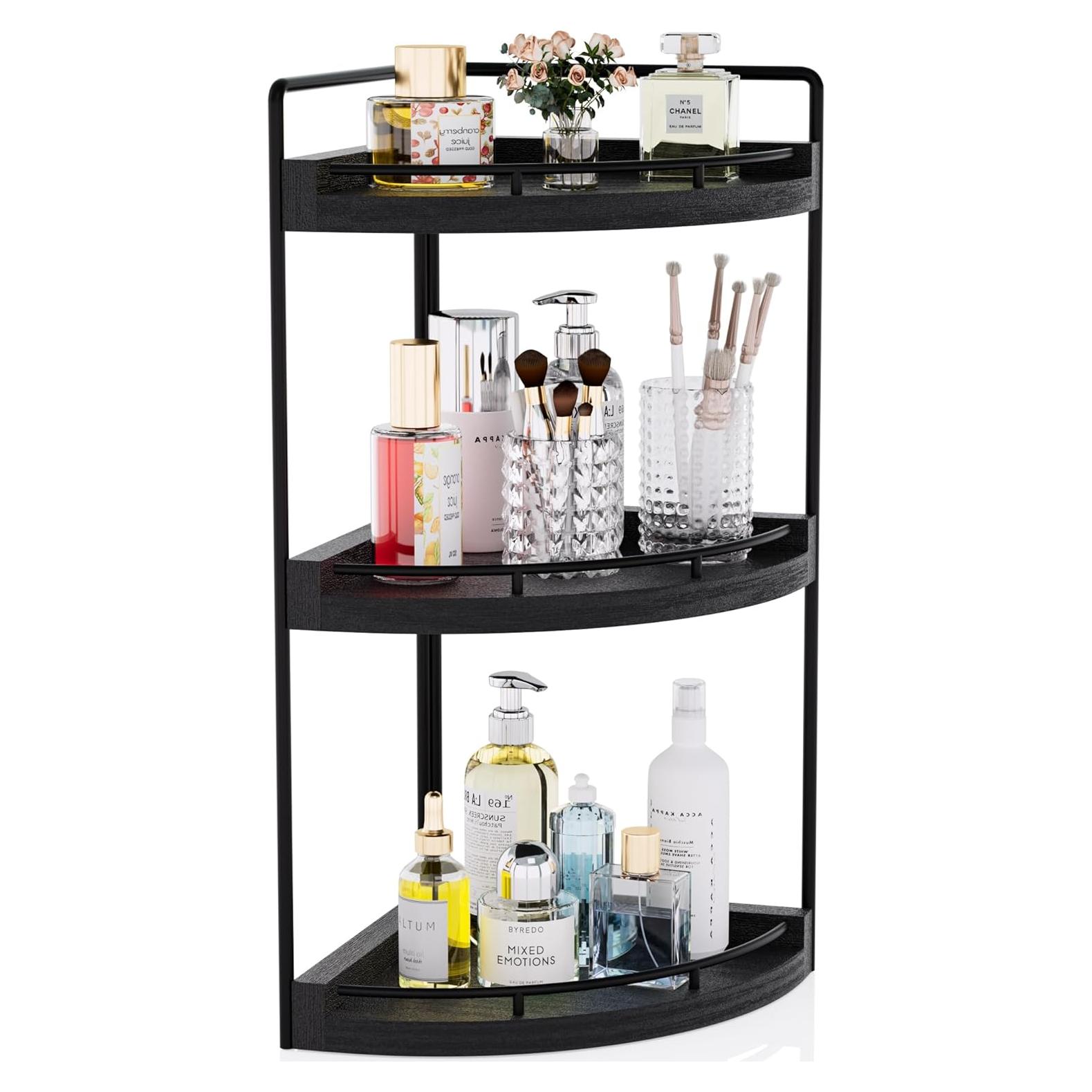 Organizador de Esquina para Baño CeleVista CT3-B 3 Niveles Negro