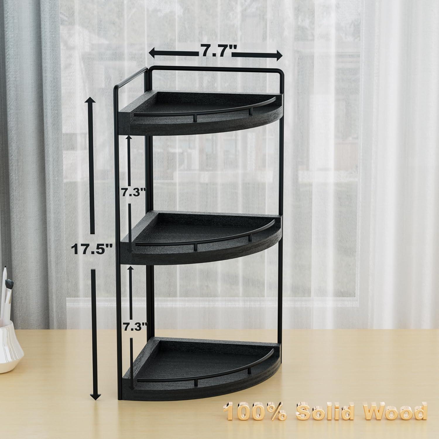 Organizador de Esquina para Baño CeleVista CT3-B 3 Niveles Negro