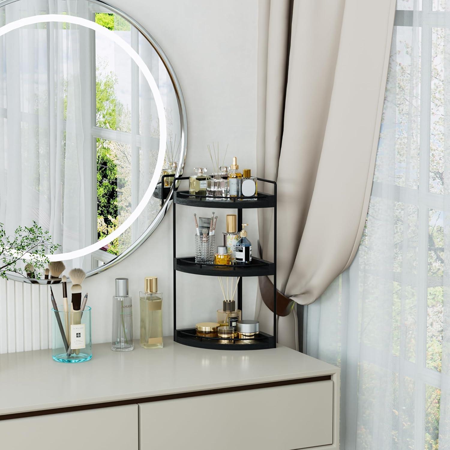 Organizador de Esquina para Baño CeleVista CT3-B 3 Niveles Negro