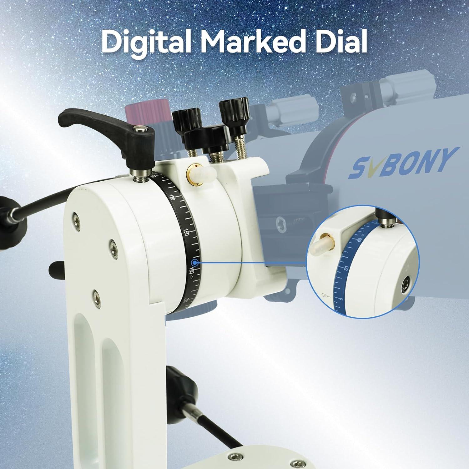 Soporte Altazimut SVBONY SV225, Capacidad 10kg, Ajuste Fino