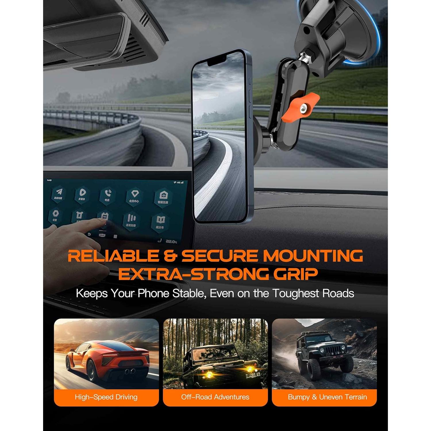 Soporte Magnético para Teléfono Chubbycable Naranja 360° Ajustable