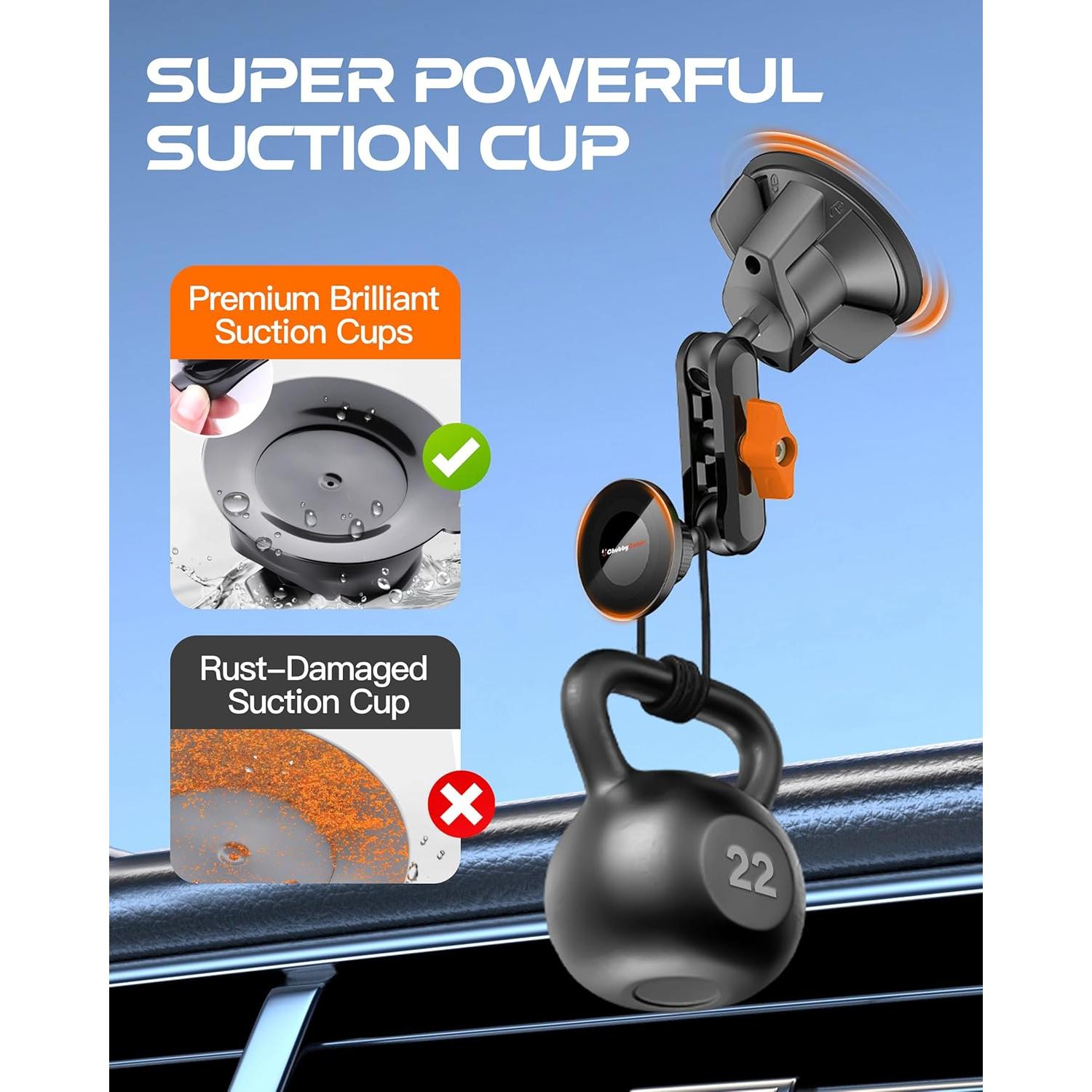 Soporte Magnético para Teléfono Chubbycable Naranja 360° Ajustable