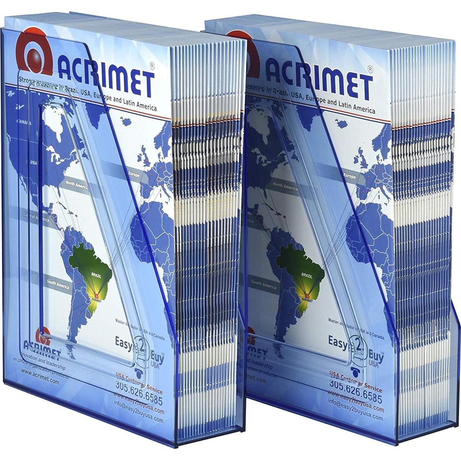 Soporte para Revistas Acrimet - Organizador de Escritorio Azul