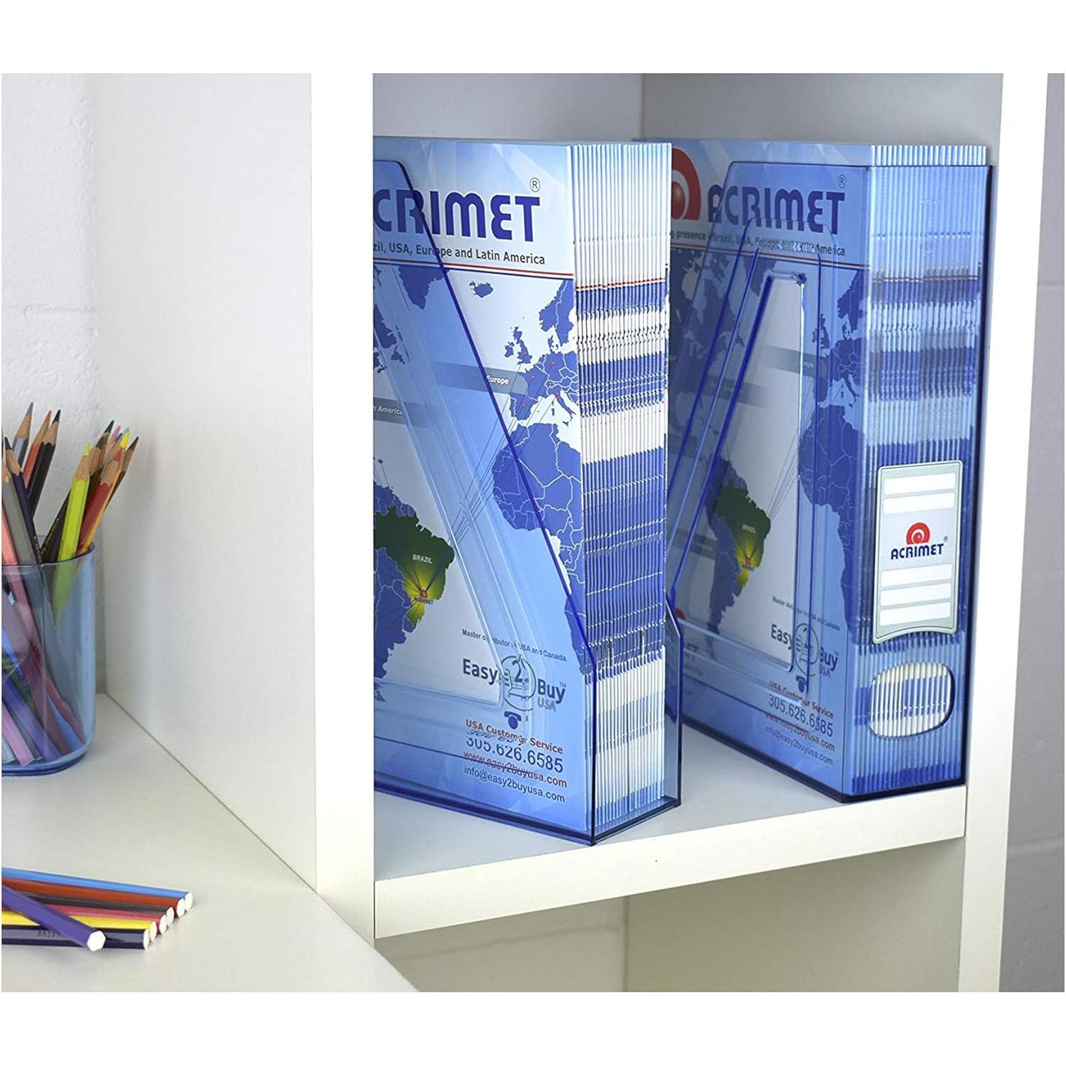 Soporte para Revistas Acrimet - Organizador de Escritorio Azul
