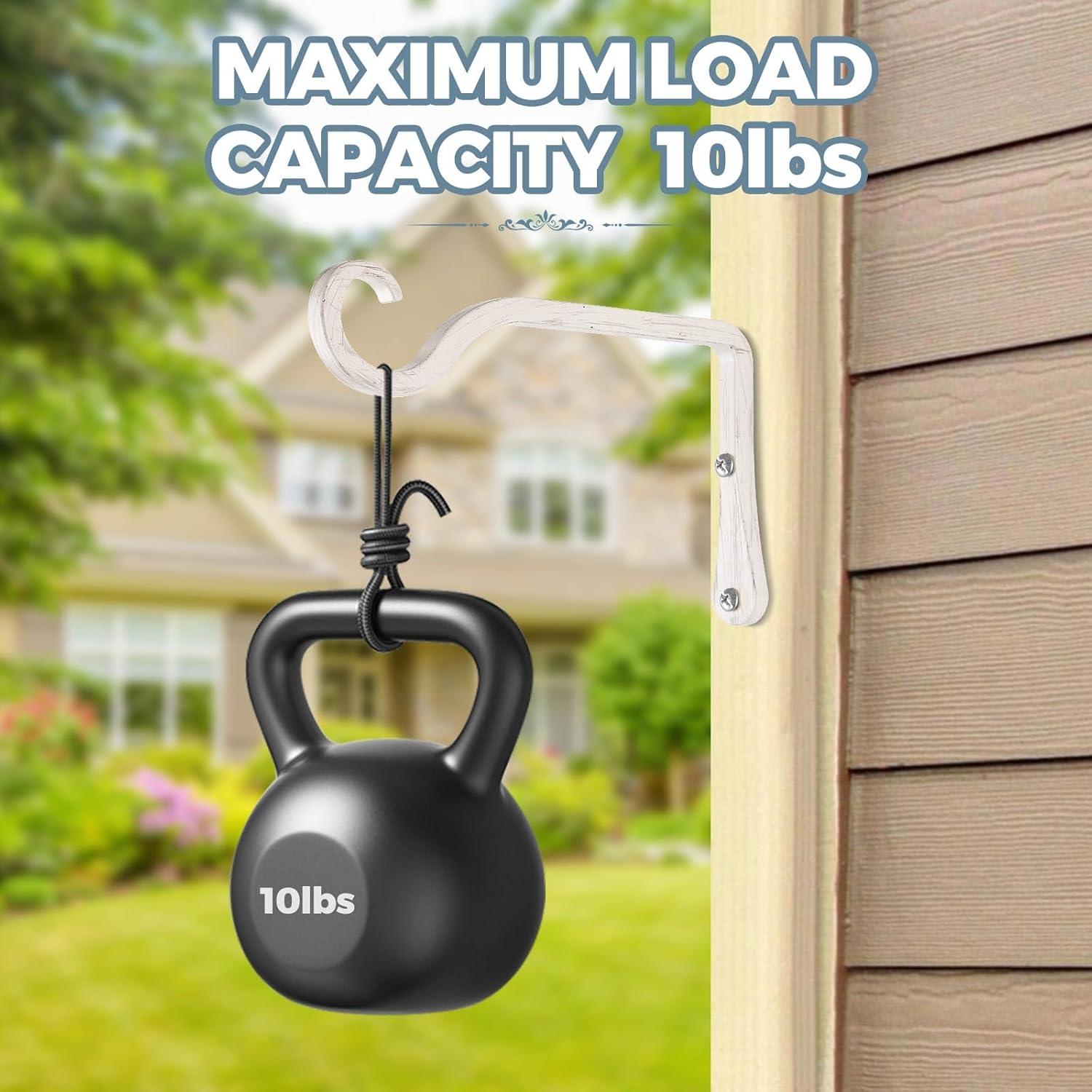 Ganchos para Plantas BOLITE 15cm Blanco Retro - Paquete de 2