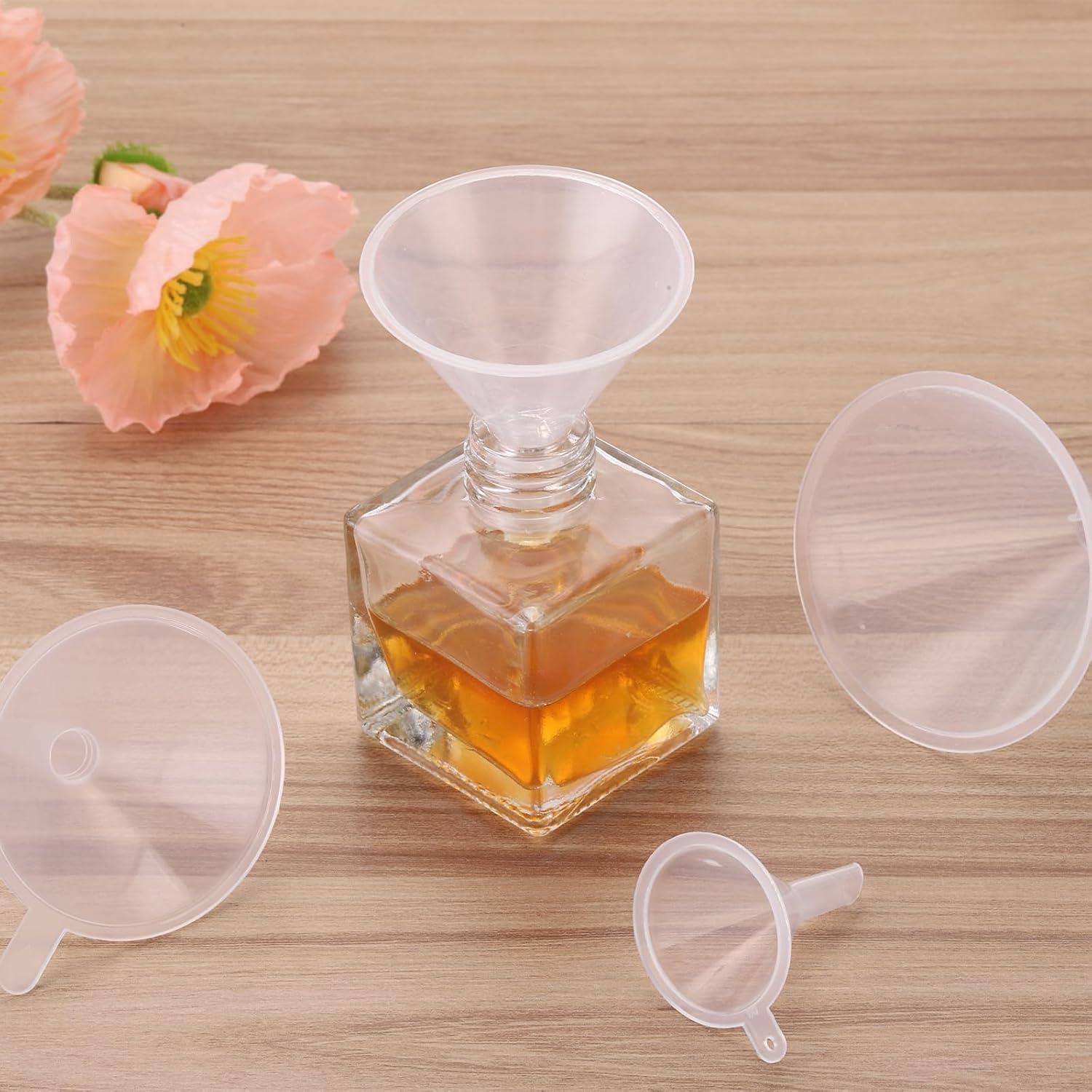 Embudo de Plástico Transparente PATIKIL 75mm 4 Pcs Boca Ancha