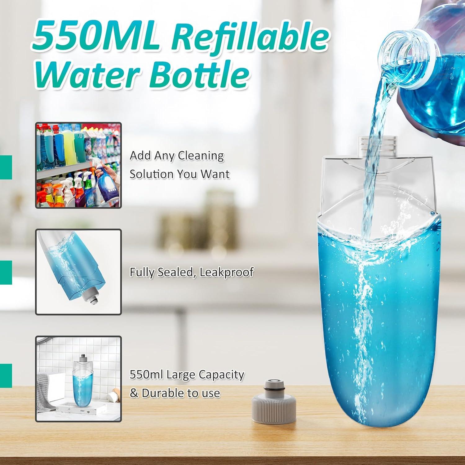 Mopa Pulverizadora TRAV-ROUND con 3 Almohadillas Reutilizables