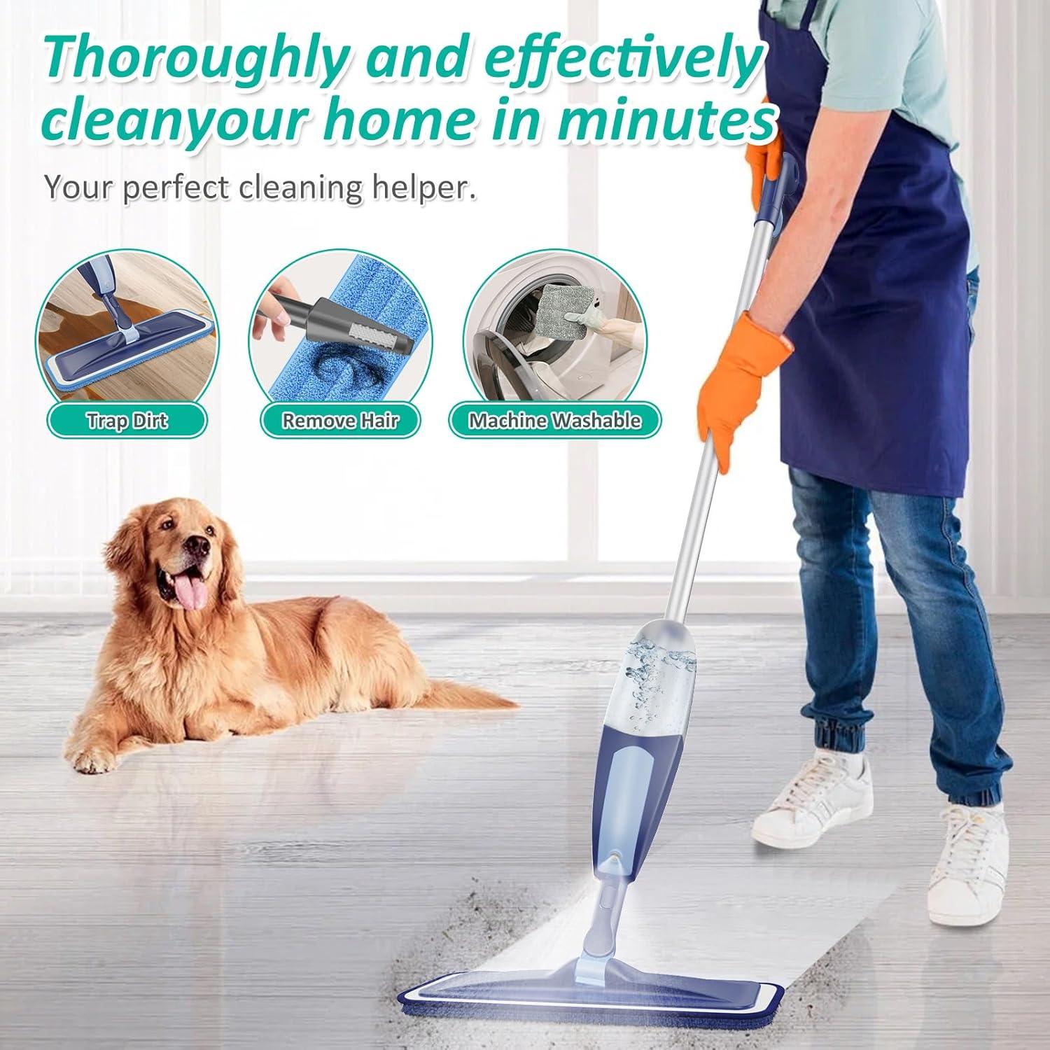 Mopa Pulverizadora TRAV-ROUND con 3 Almohadillas Reutilizables