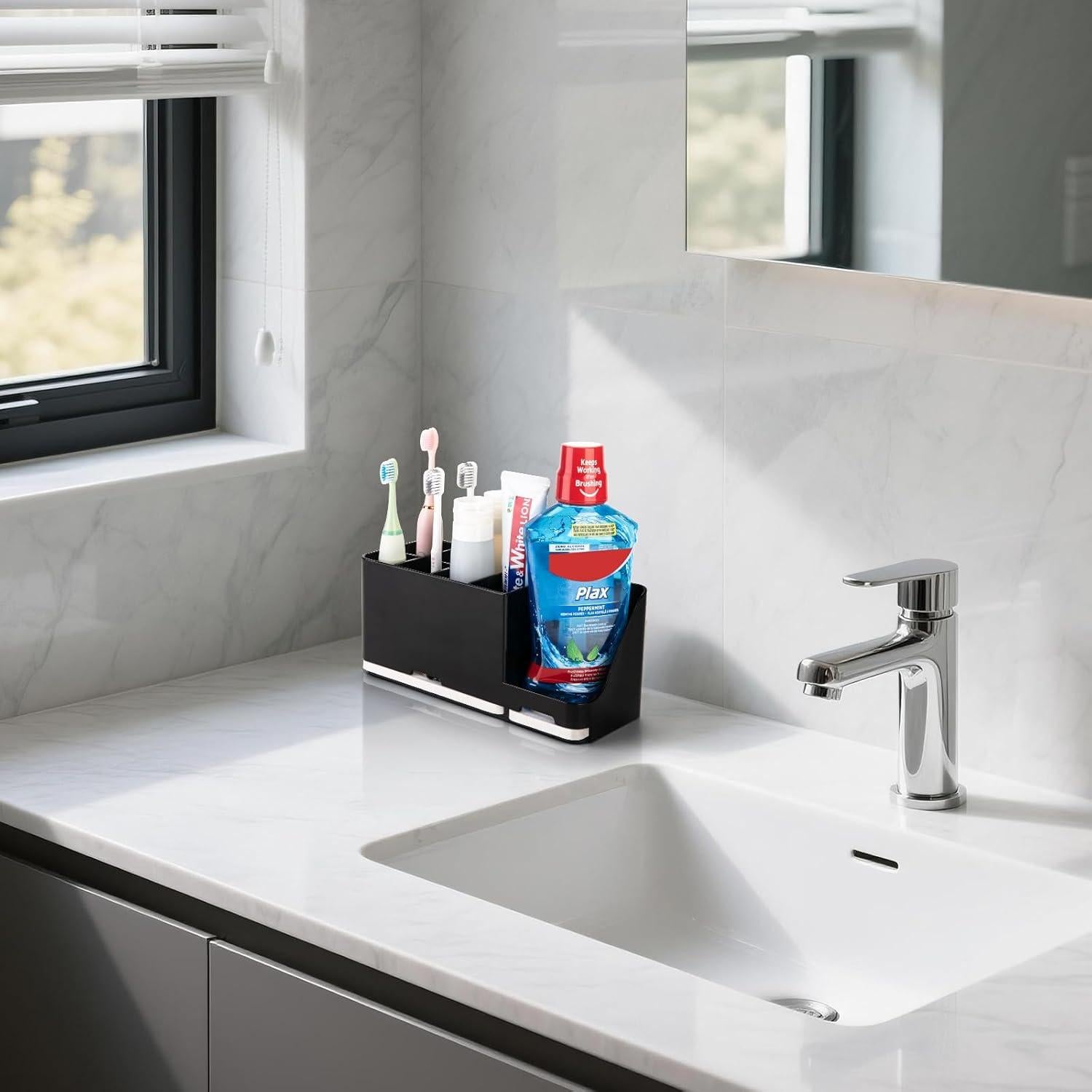 Soporte para Cepillos de Dientes YONGAIJIA Negro 8 Ranuras