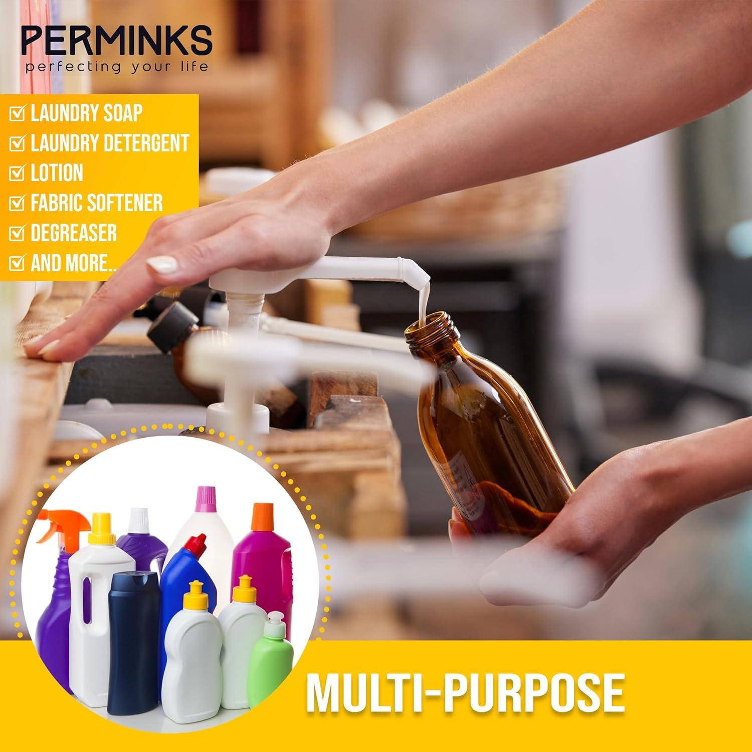 Dispensador de bomba 5 galones PERMINKS - Blanco, plástico